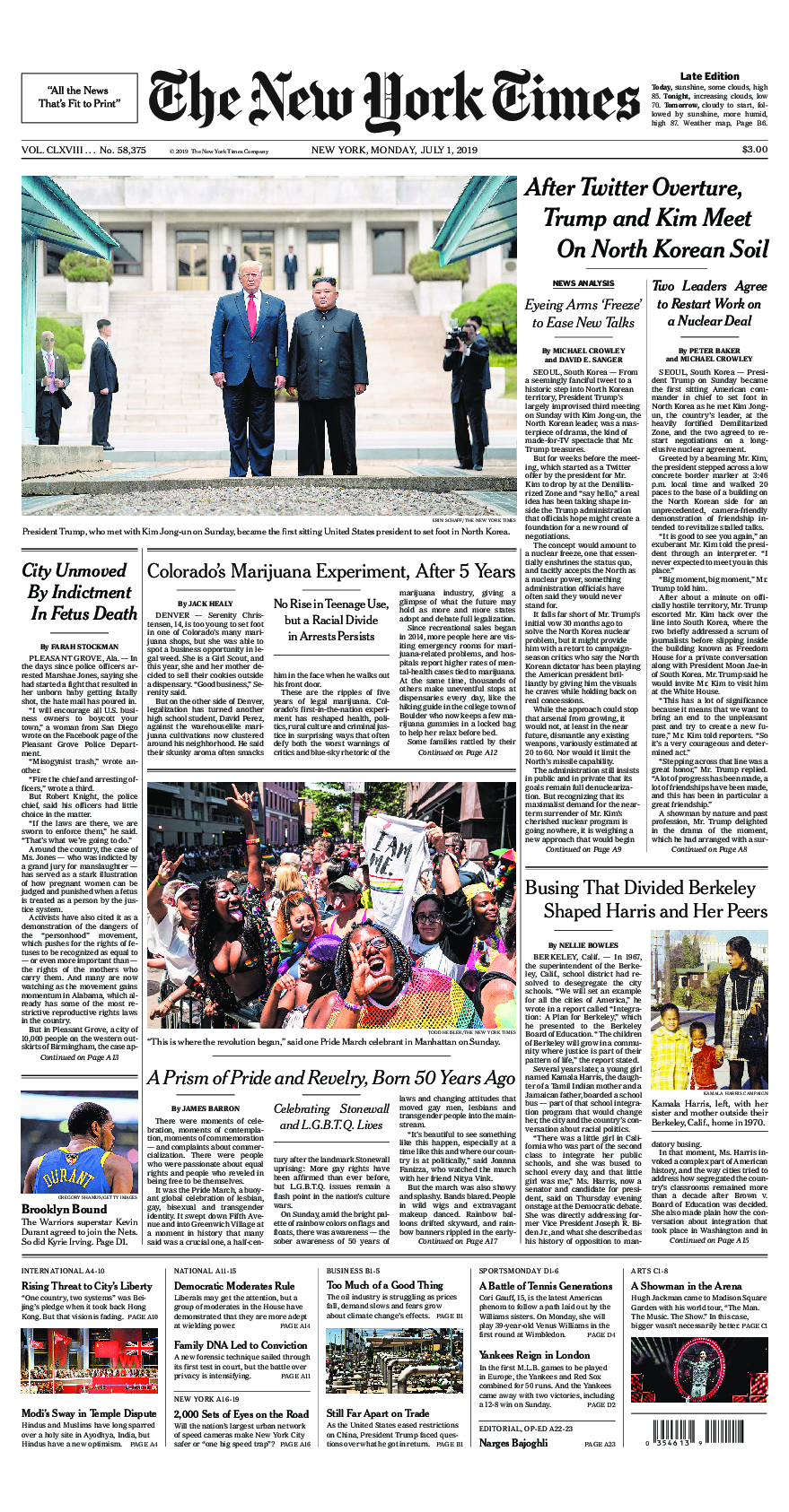 Prima-pagina-New-York-Times-del-2019-07-01