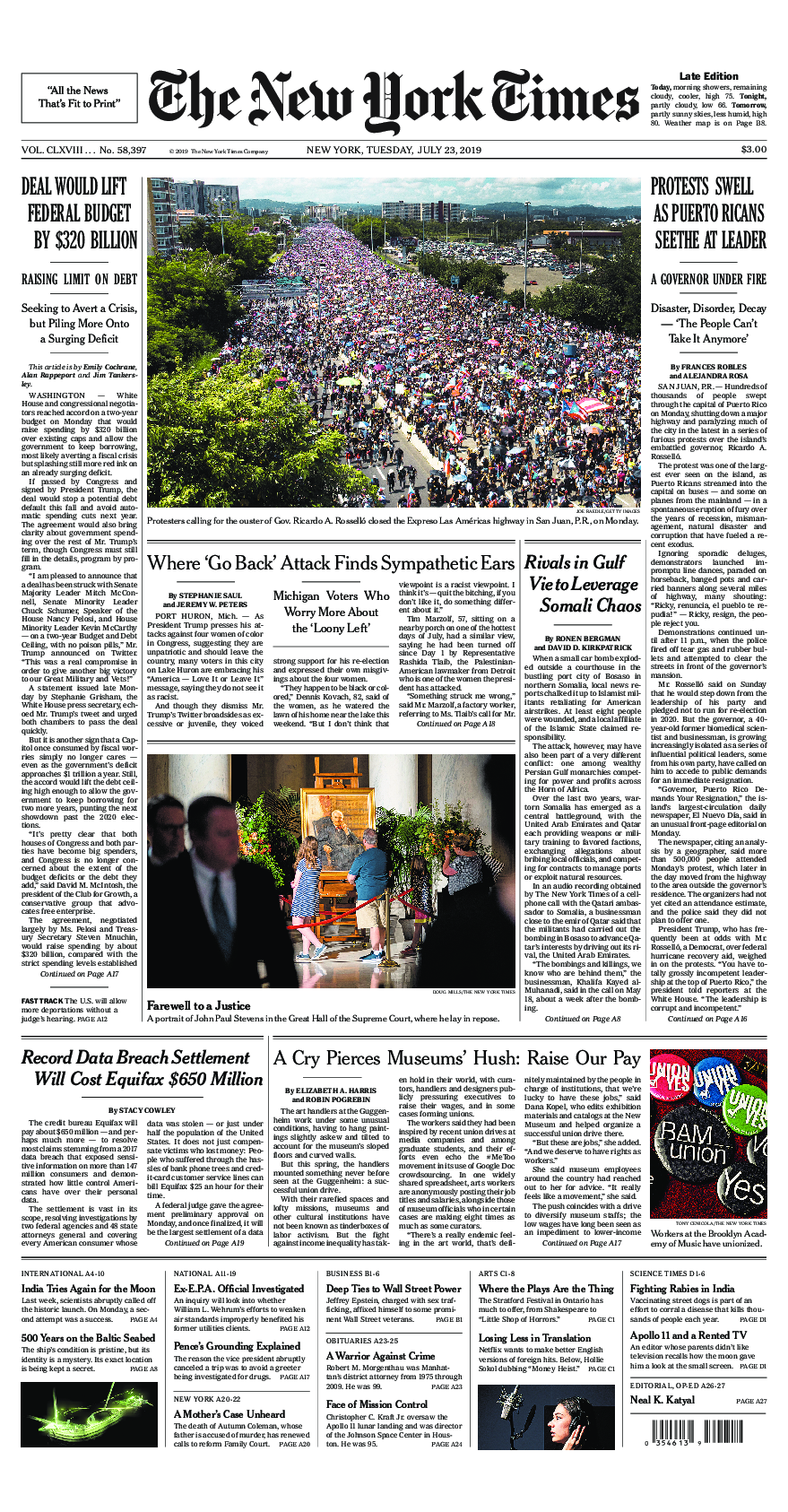 Prima-pagina-New-York-Times-del-2019-07-23