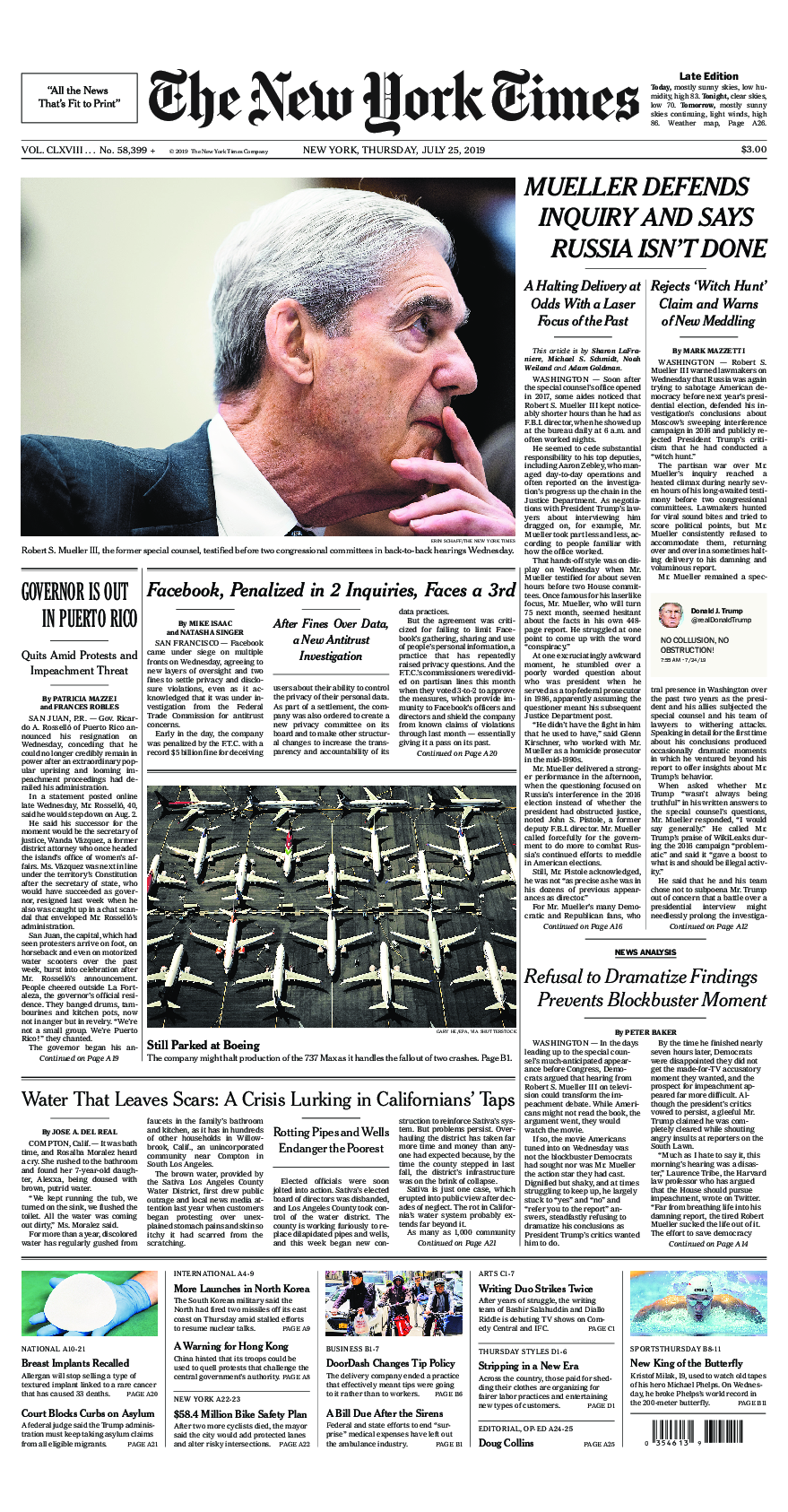 Prima-pagina-New-York-Times-del-2019-07-25