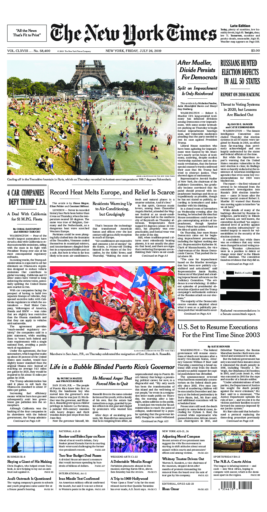 Prima-pagina-New-York-Times-del-2019-07-26