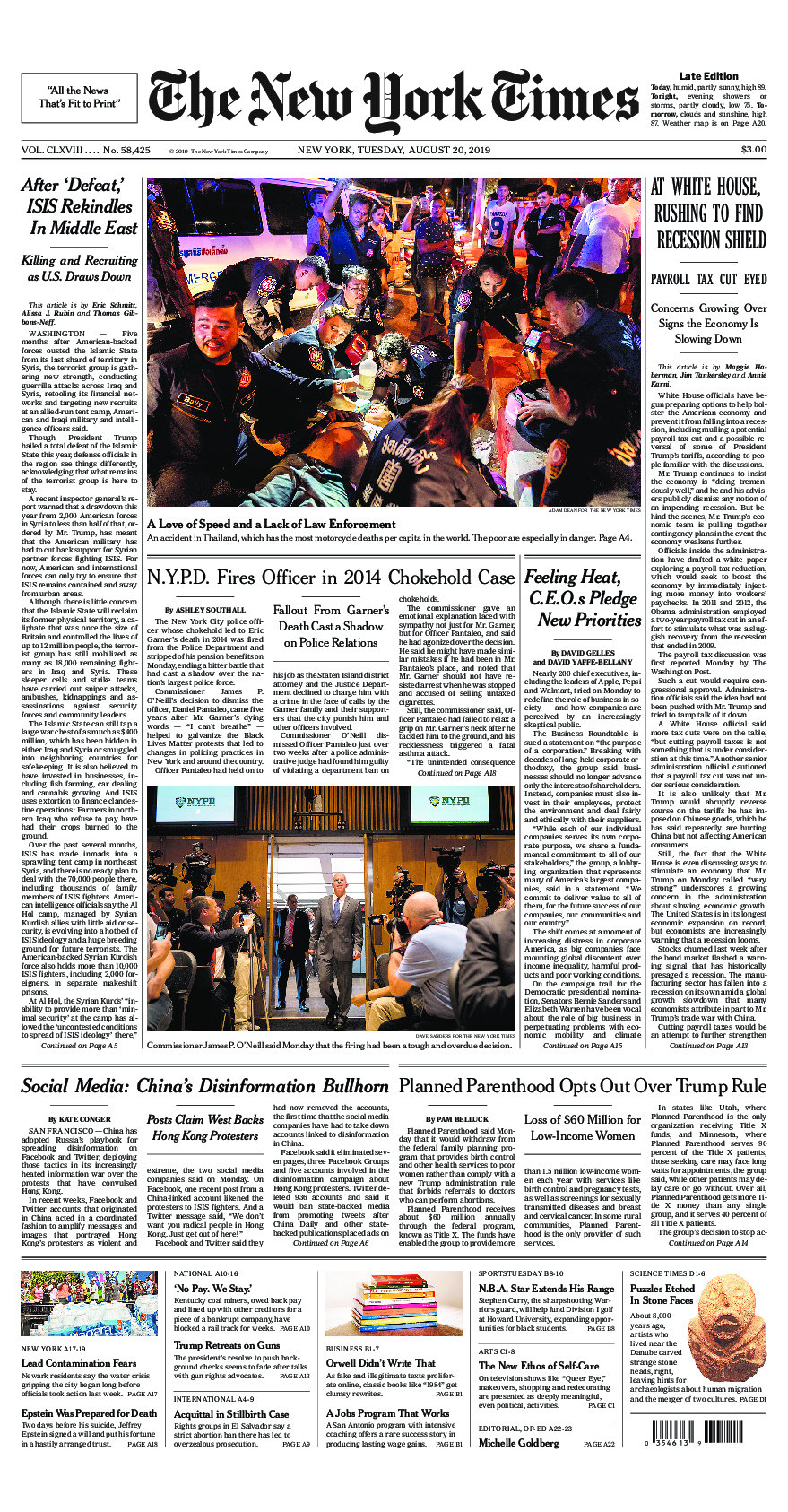 Prima-pagina-New-York-Times-del-2019-08-20