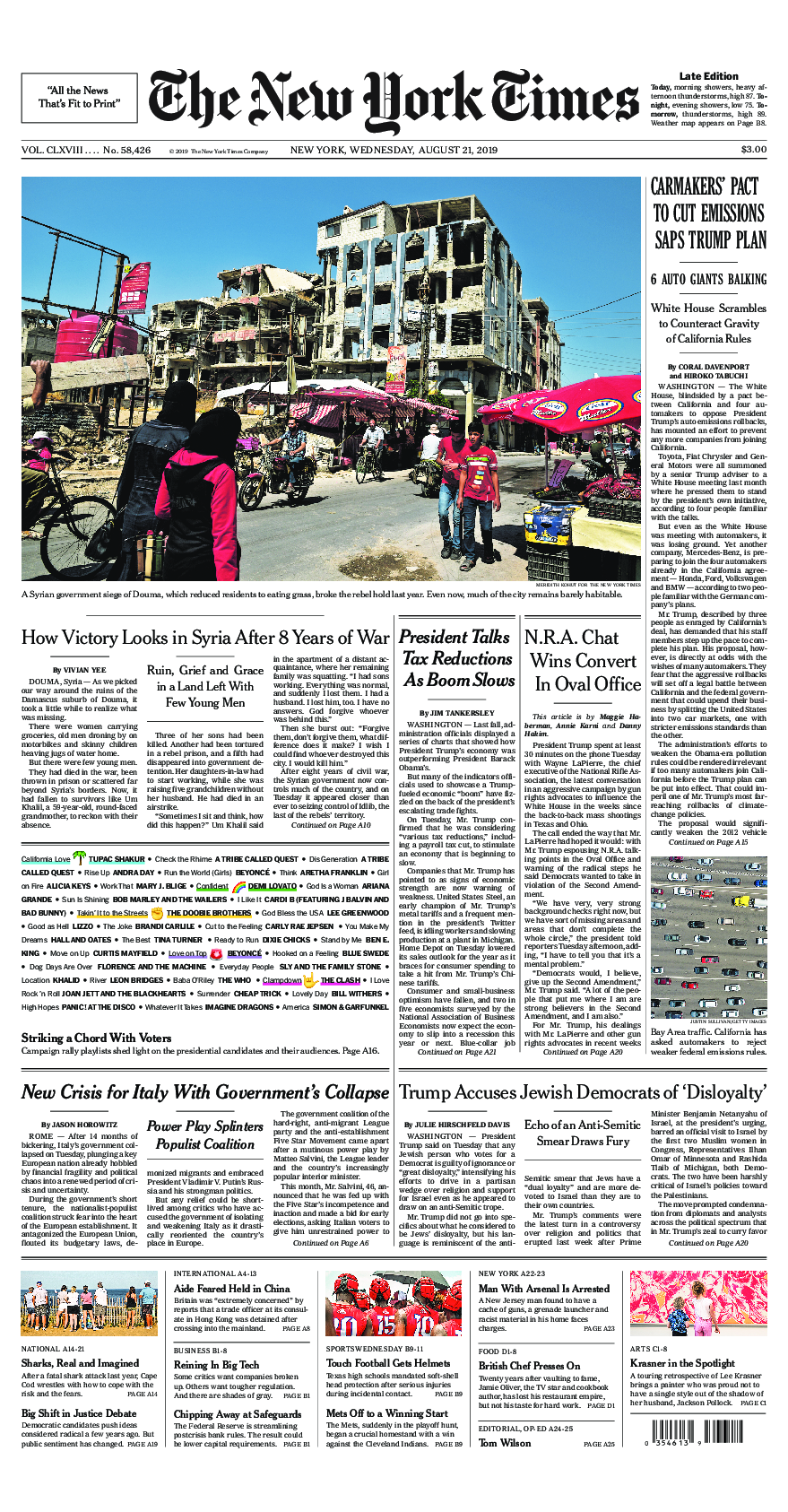 Prima-pagina-New-York-Times-del-2019-08-21