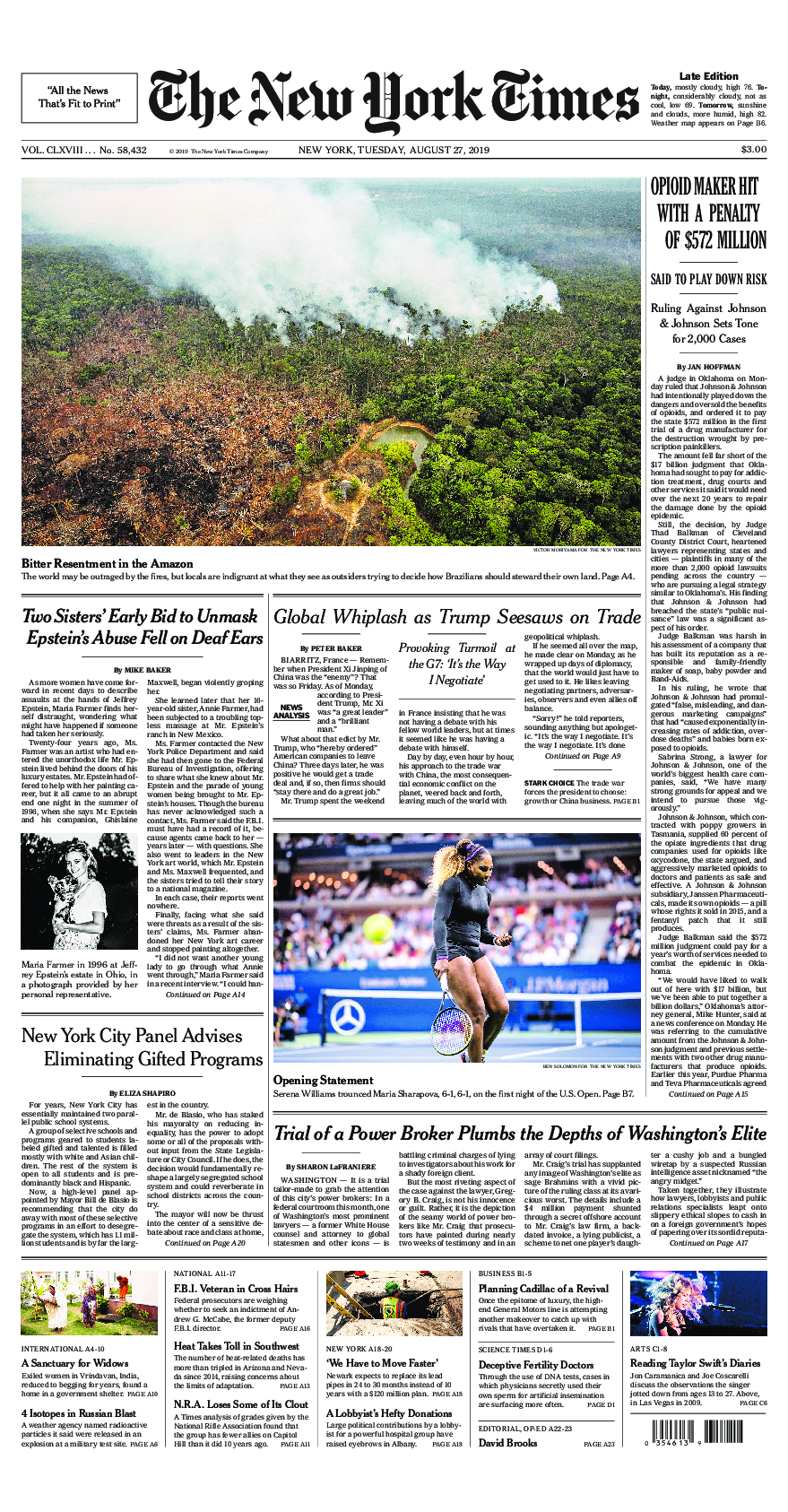 Prima-pagina-New-York-Times-del-2019-08-27