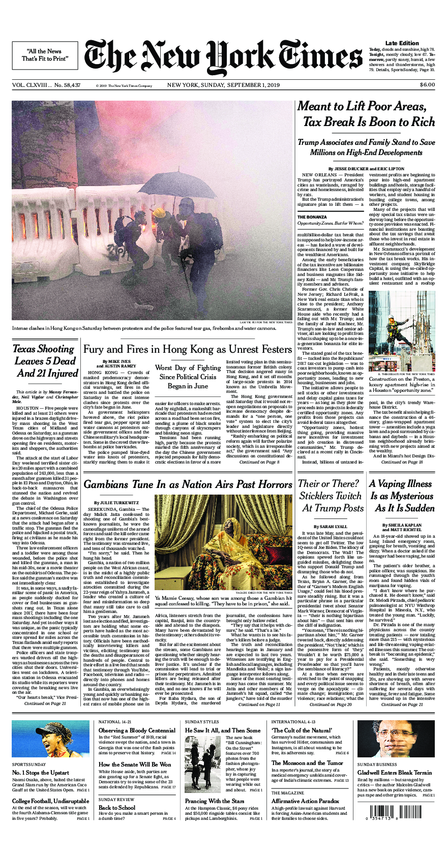 Prima-pagina-New-York-Times-del-2019-09-01