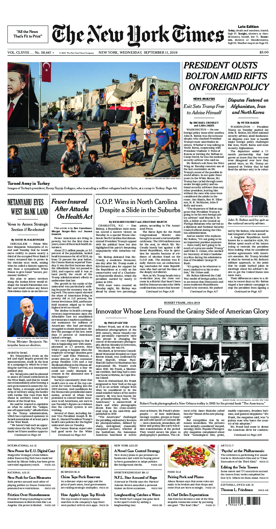 Prima-pagina-New-York-Times-del-2019-09-11