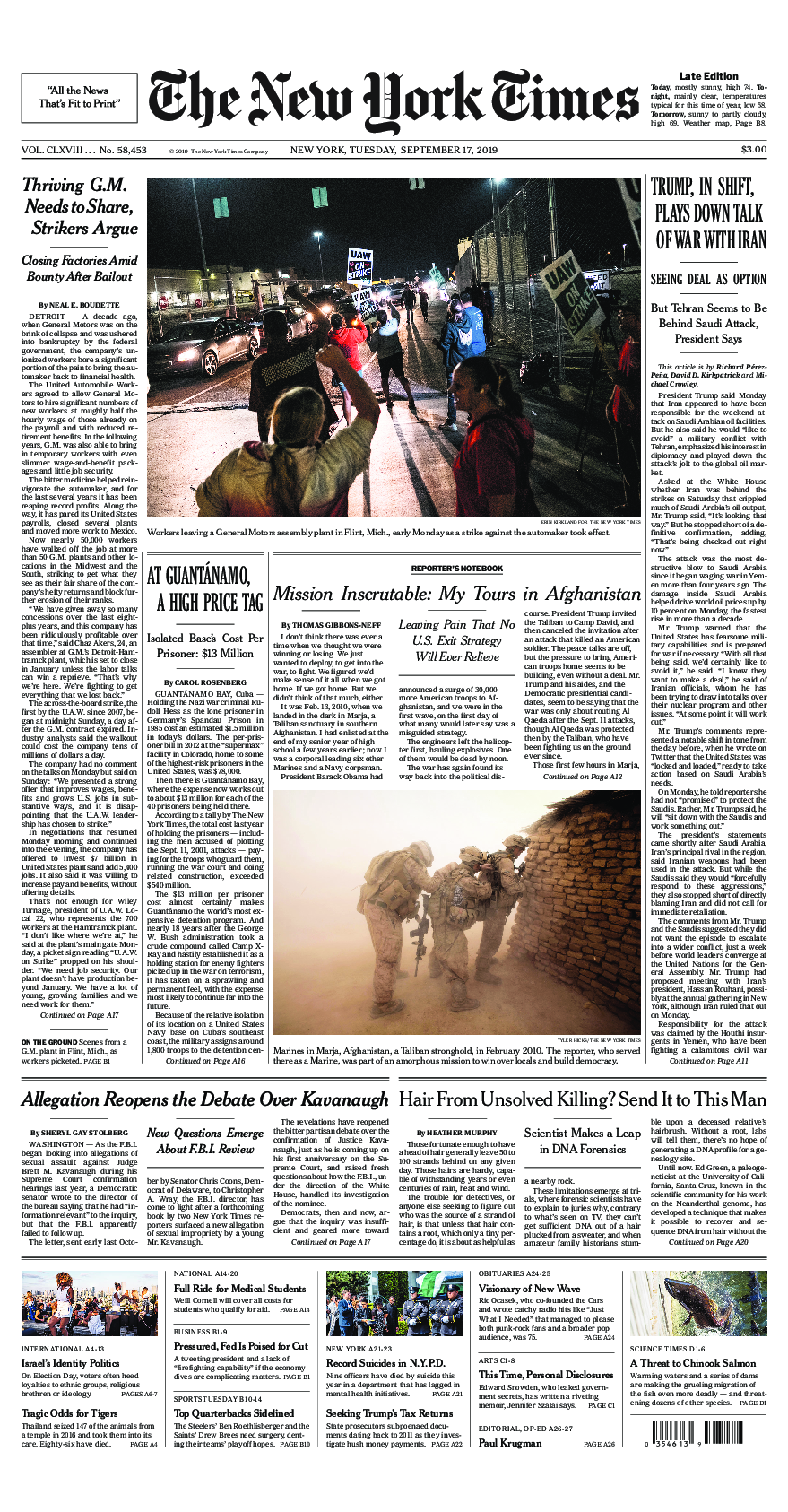 Prima-pagina-New-York-Times-del-2019-09-17