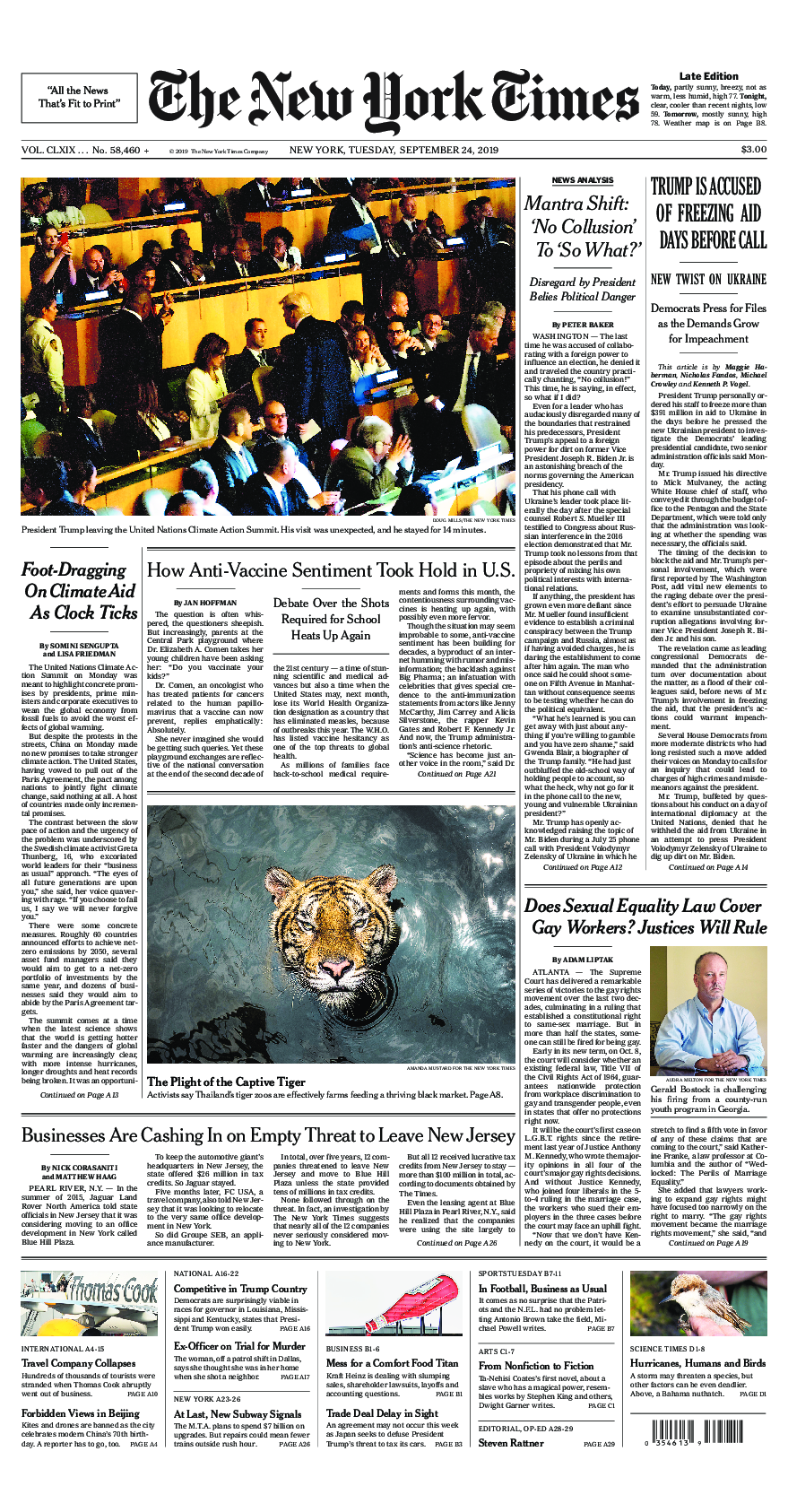 Prima-pagina-New-York-Times-del-2019-09-24