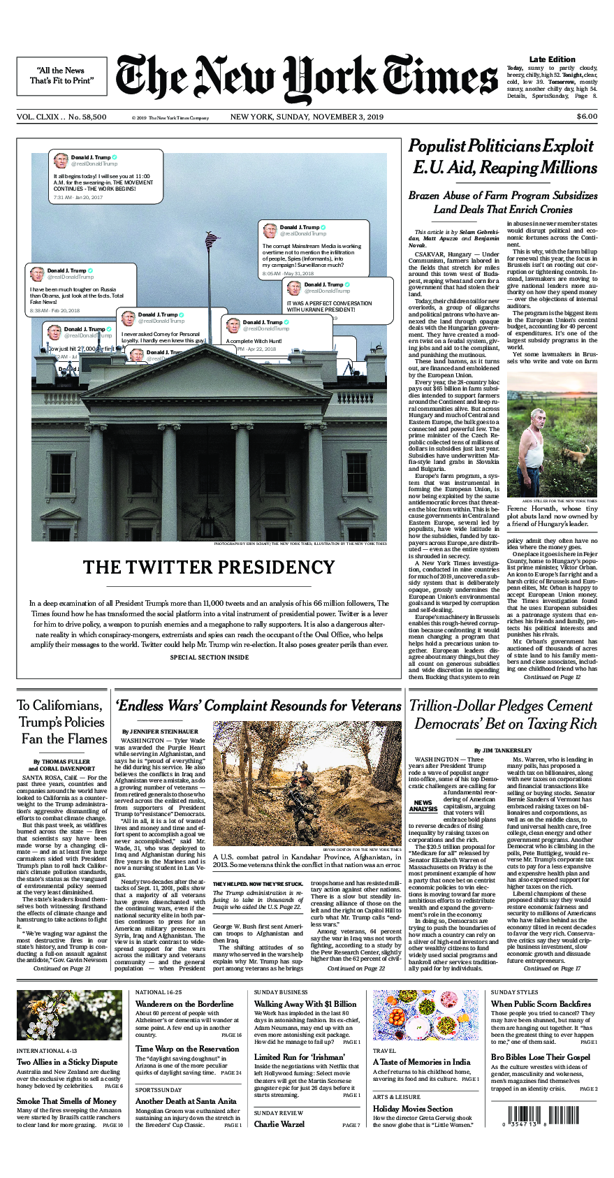 Prima-pagina-New-York-Times-del-2019-11-03