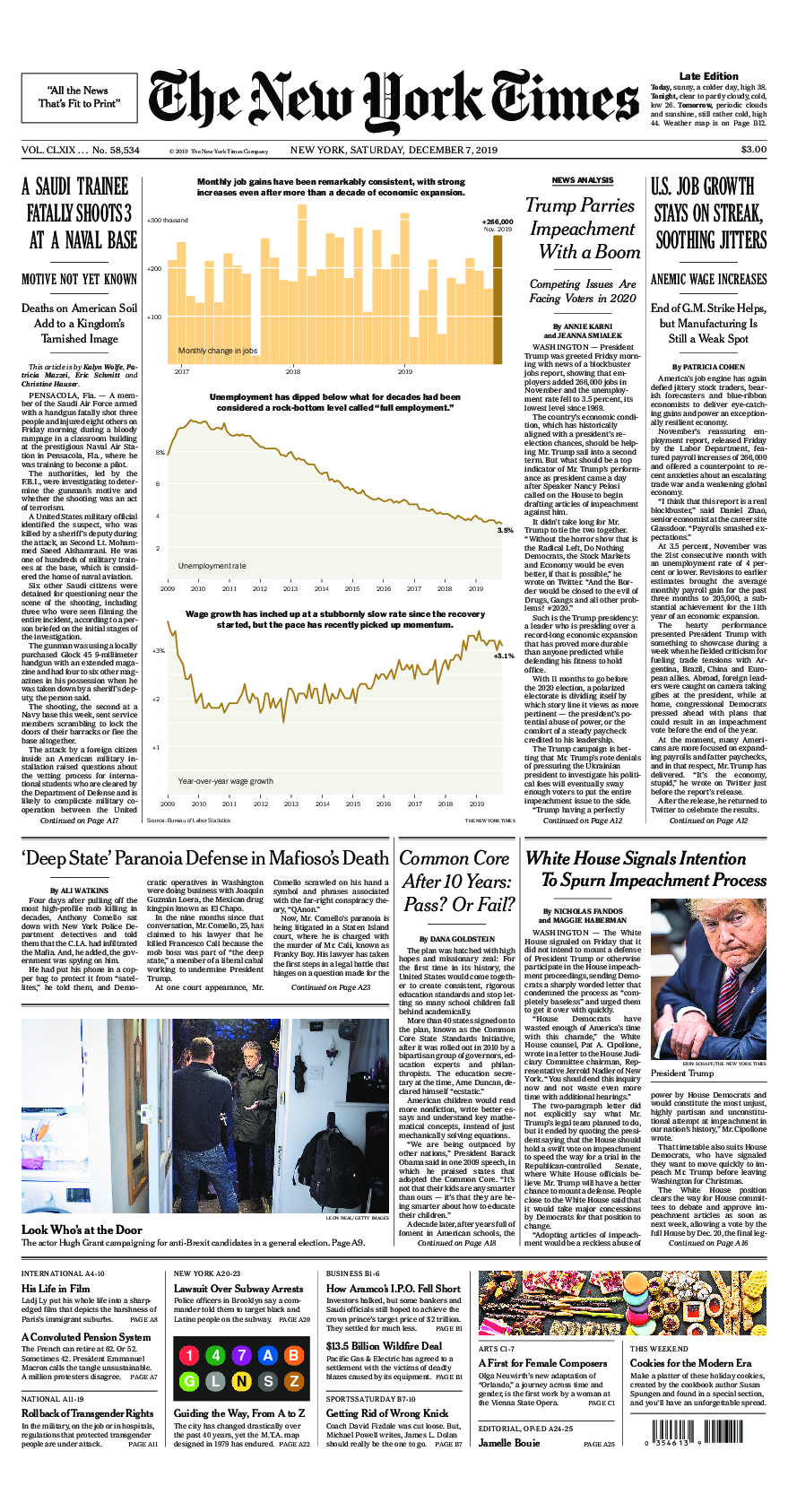 Prima-pagina-New-York-Times-del-2019-12-07