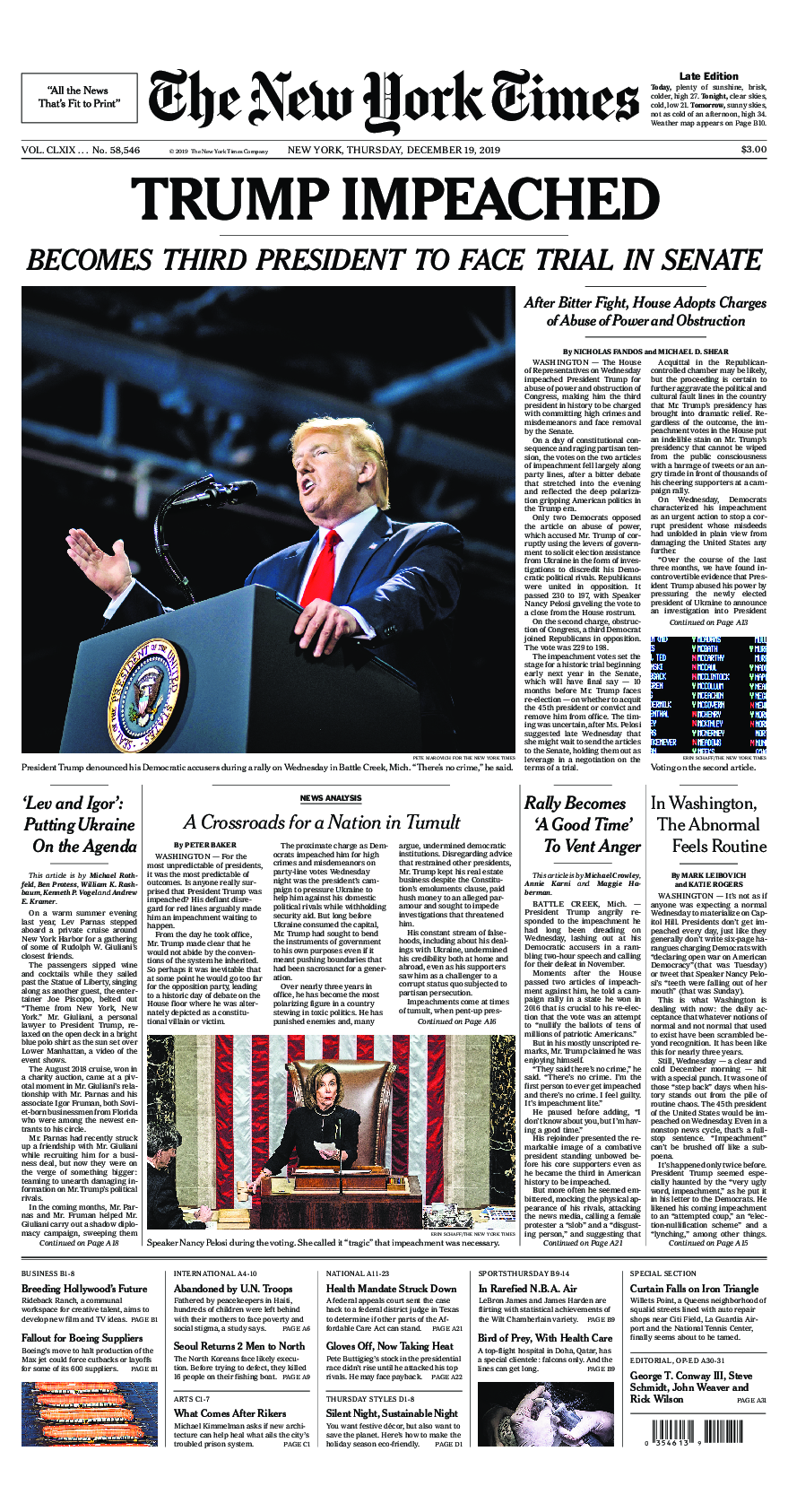 Prima-pagina-New-York-Times-del-2019-12-19