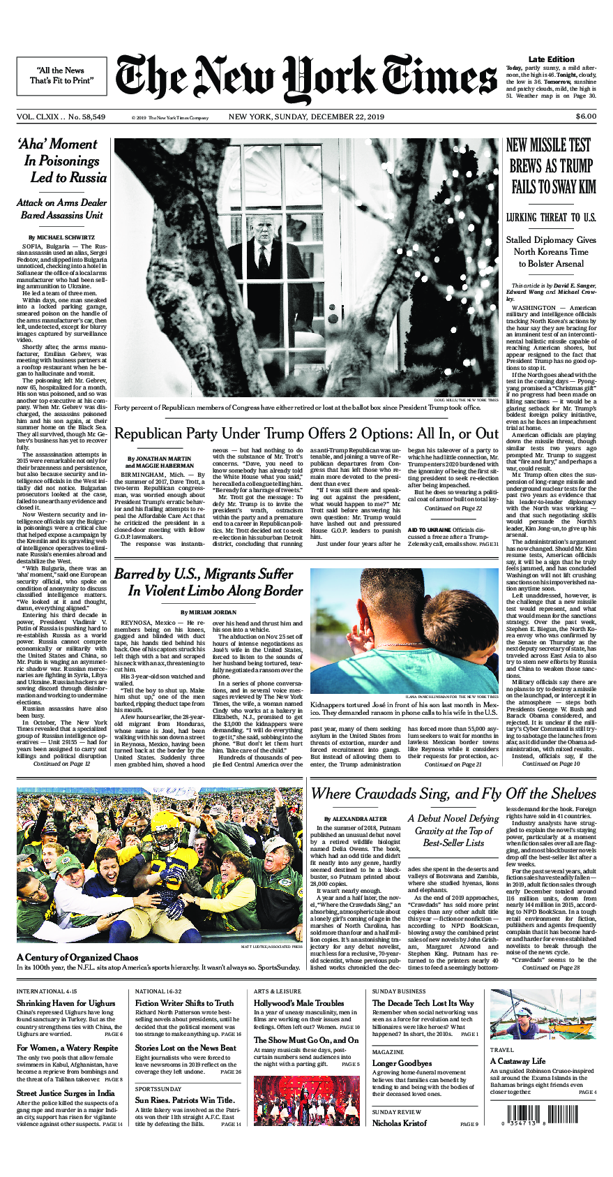 Prima-pagina-New-York-Times-del-2019-12-22