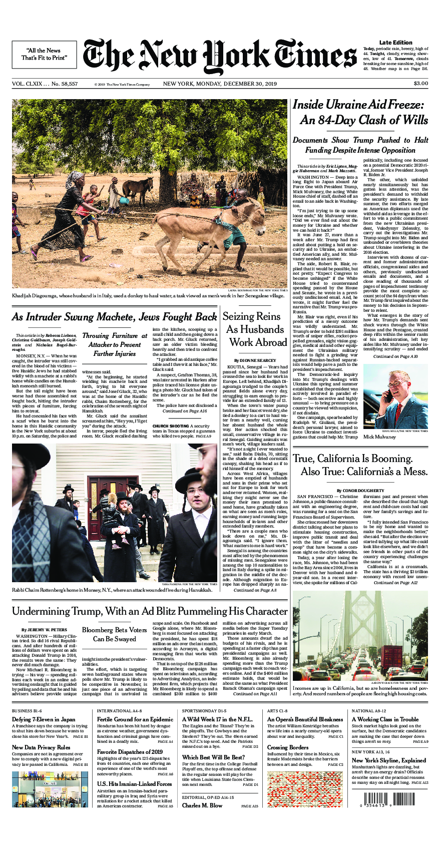 Prima-pagina-New-York-Times-del-2019-12-30