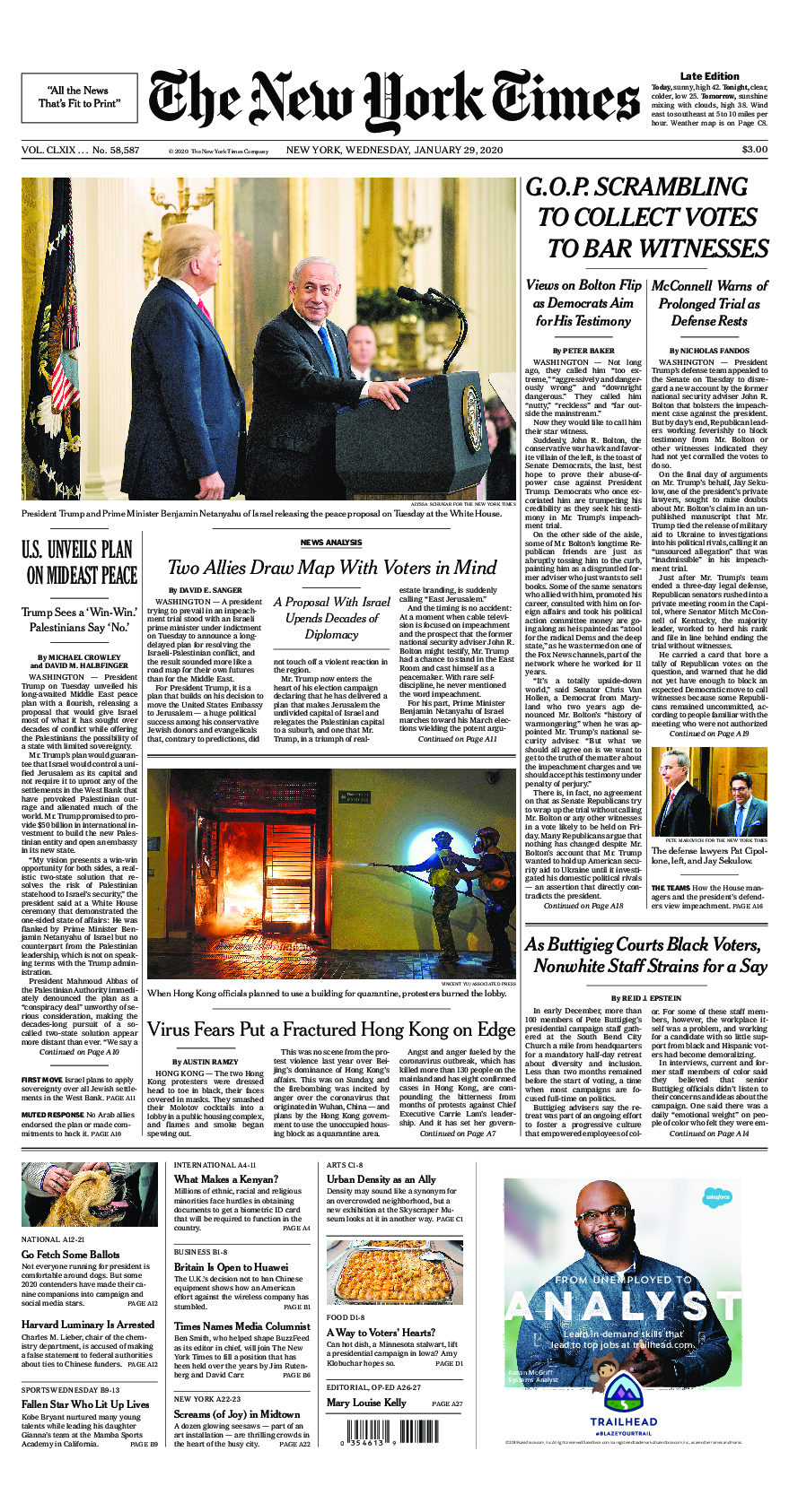 Prima-pagina-New-York-Times-del-2020-01-29