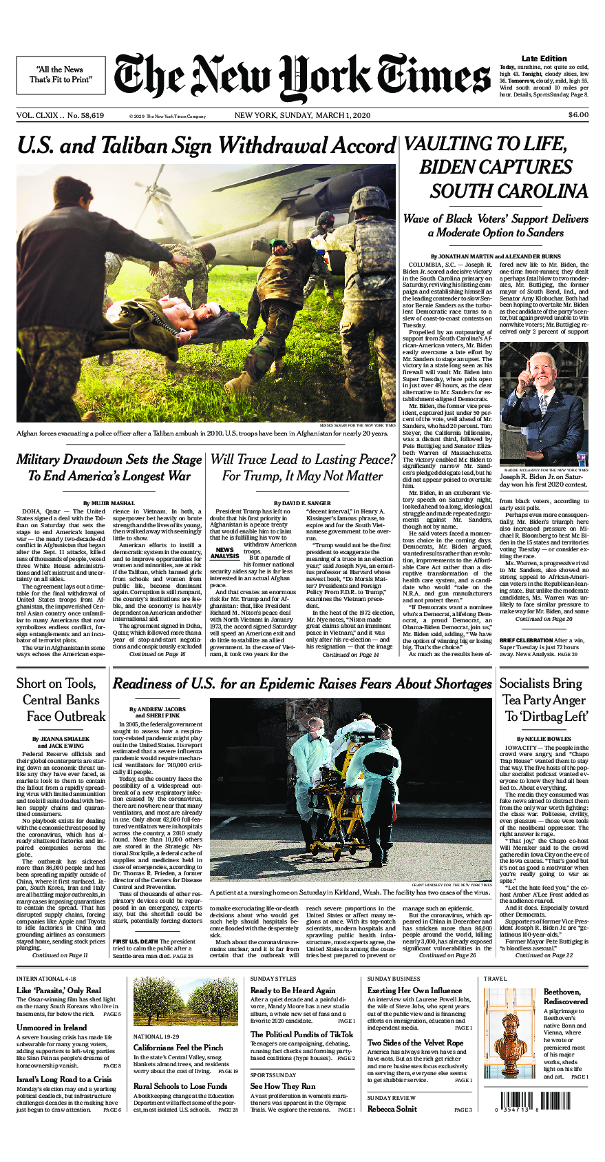 Prima-pagina-New-York-Times-del-2020-03-01