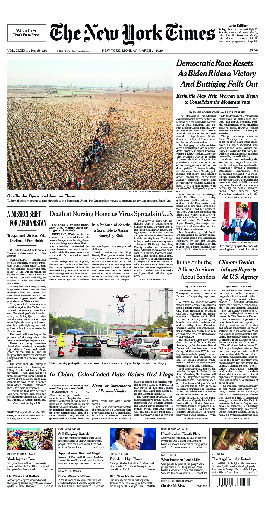 Prima-pagina-New-York-Times-del-2020-03-02