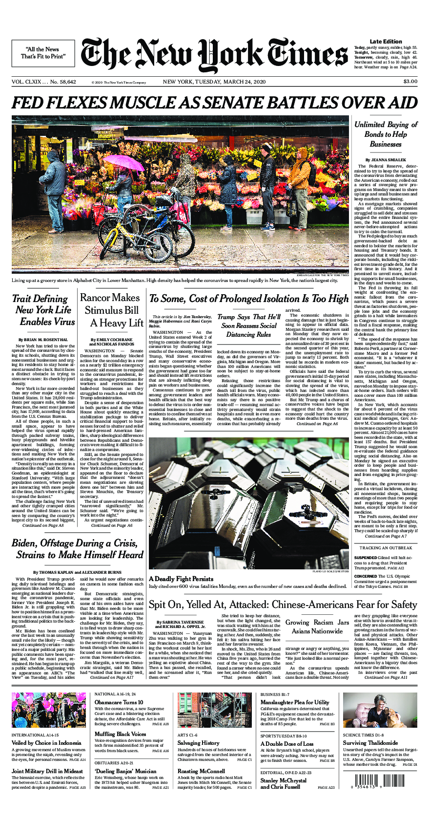 Prima-pagina-New-York-Times-del-2020-03-24