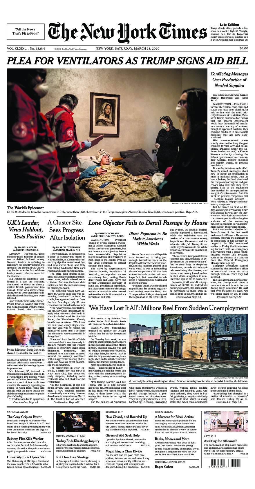 Prima-pagina-New-York-Times-del-2020-03-28