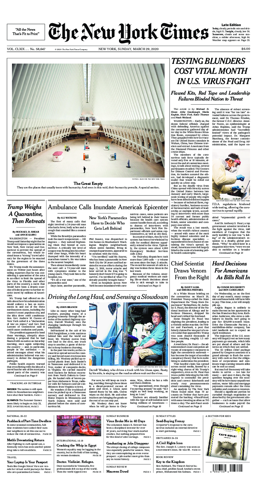 Prima-pagina-New-York-Times-del-2020-03-29