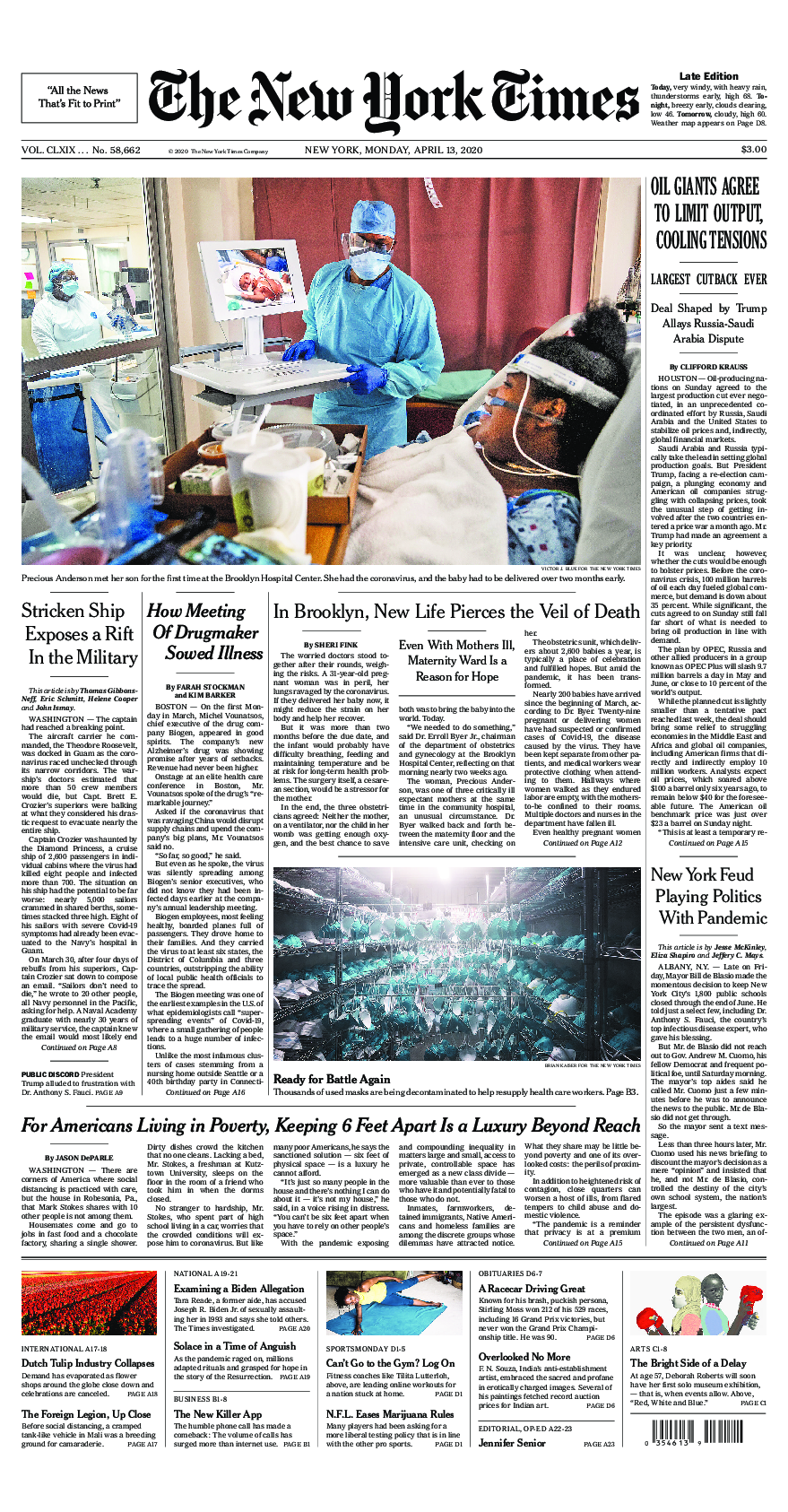 Prima-pagina-New-York-Times-del-2020-04-13