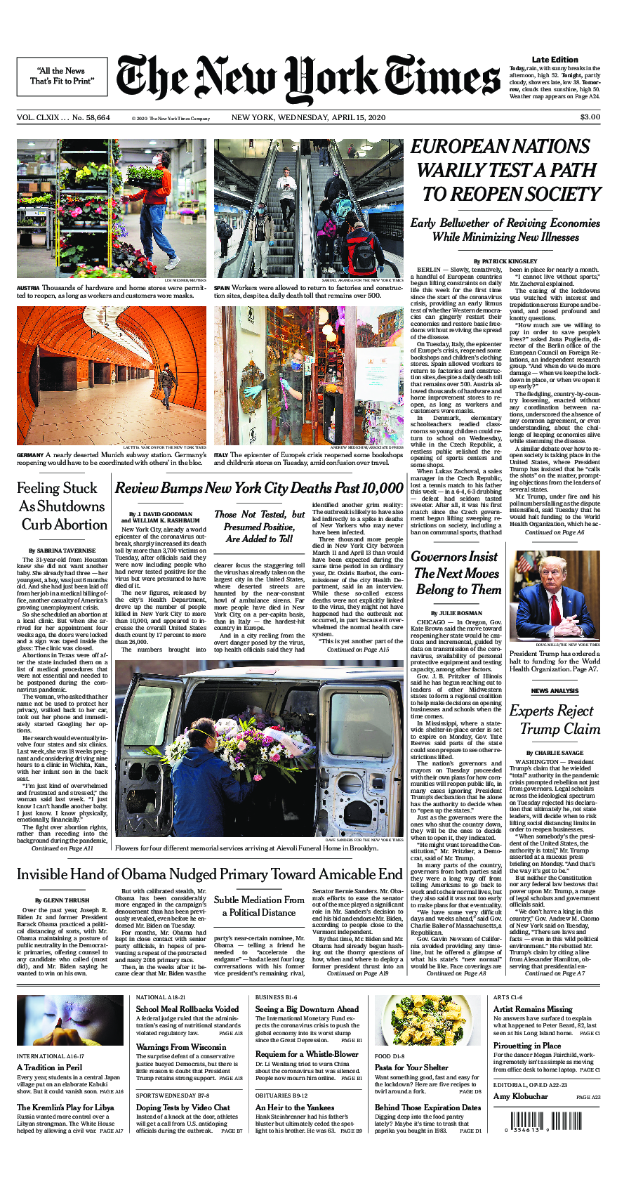 Prima-pagina-New-York-Times-del-2020-04-15