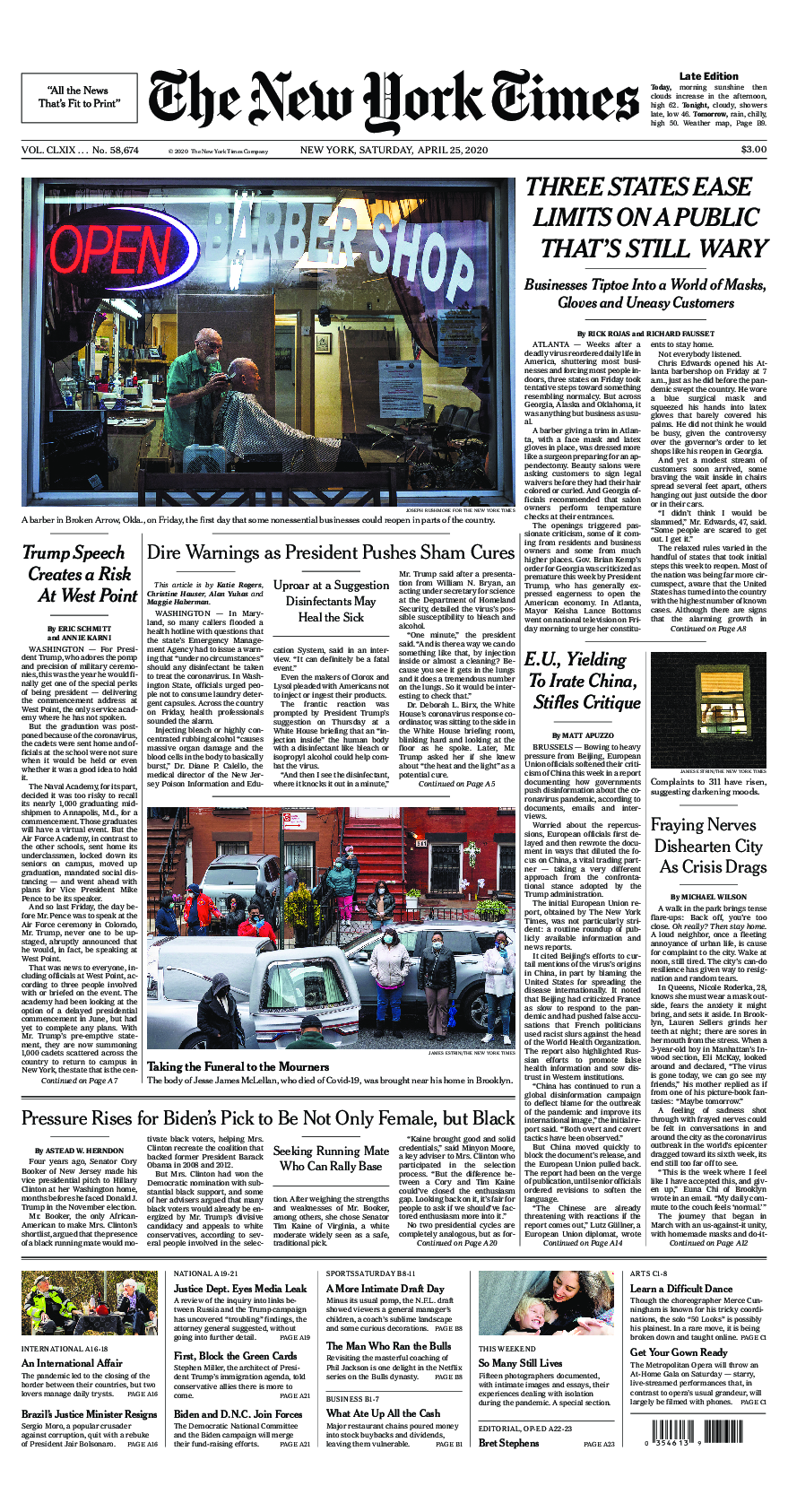 Prima-pagina-New-York-Times-del-2020-04-25