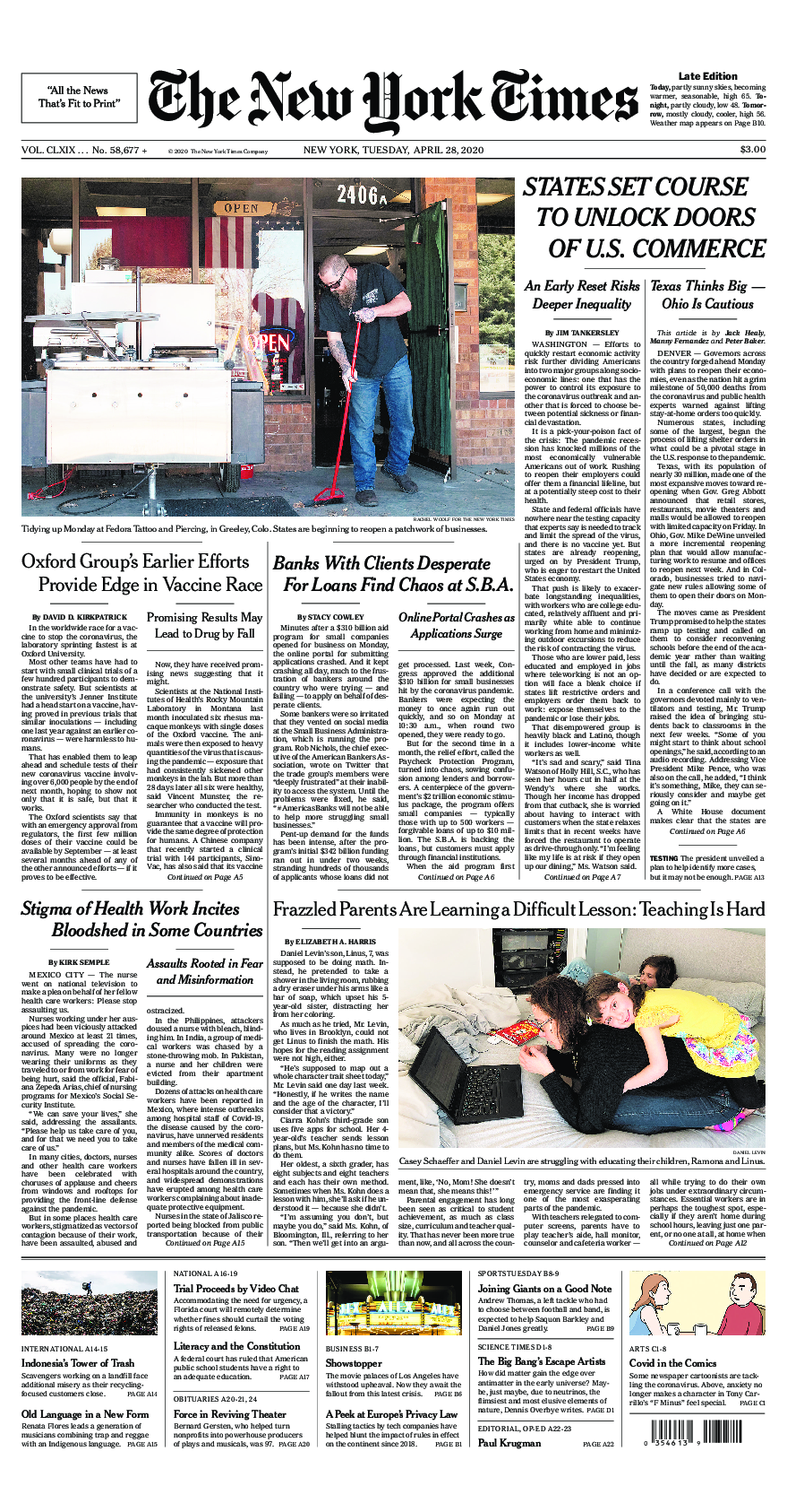 Prima-pagina-New-York-Times-del-2020-04-28