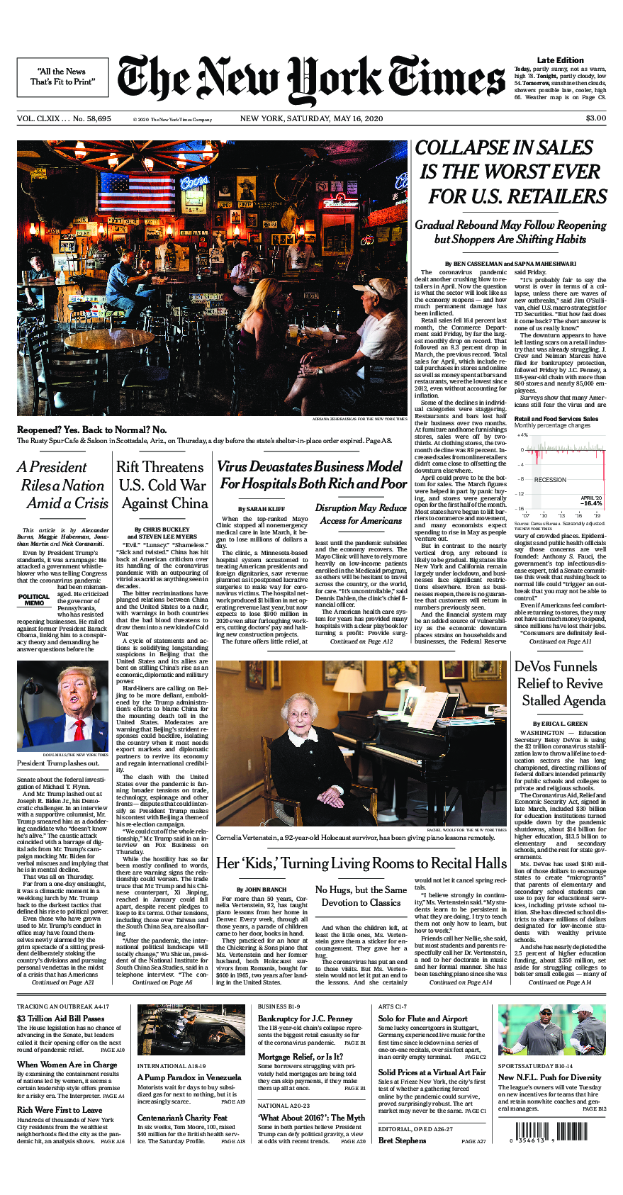 Prima-pagina-New-York-Times-del-2020-05-16