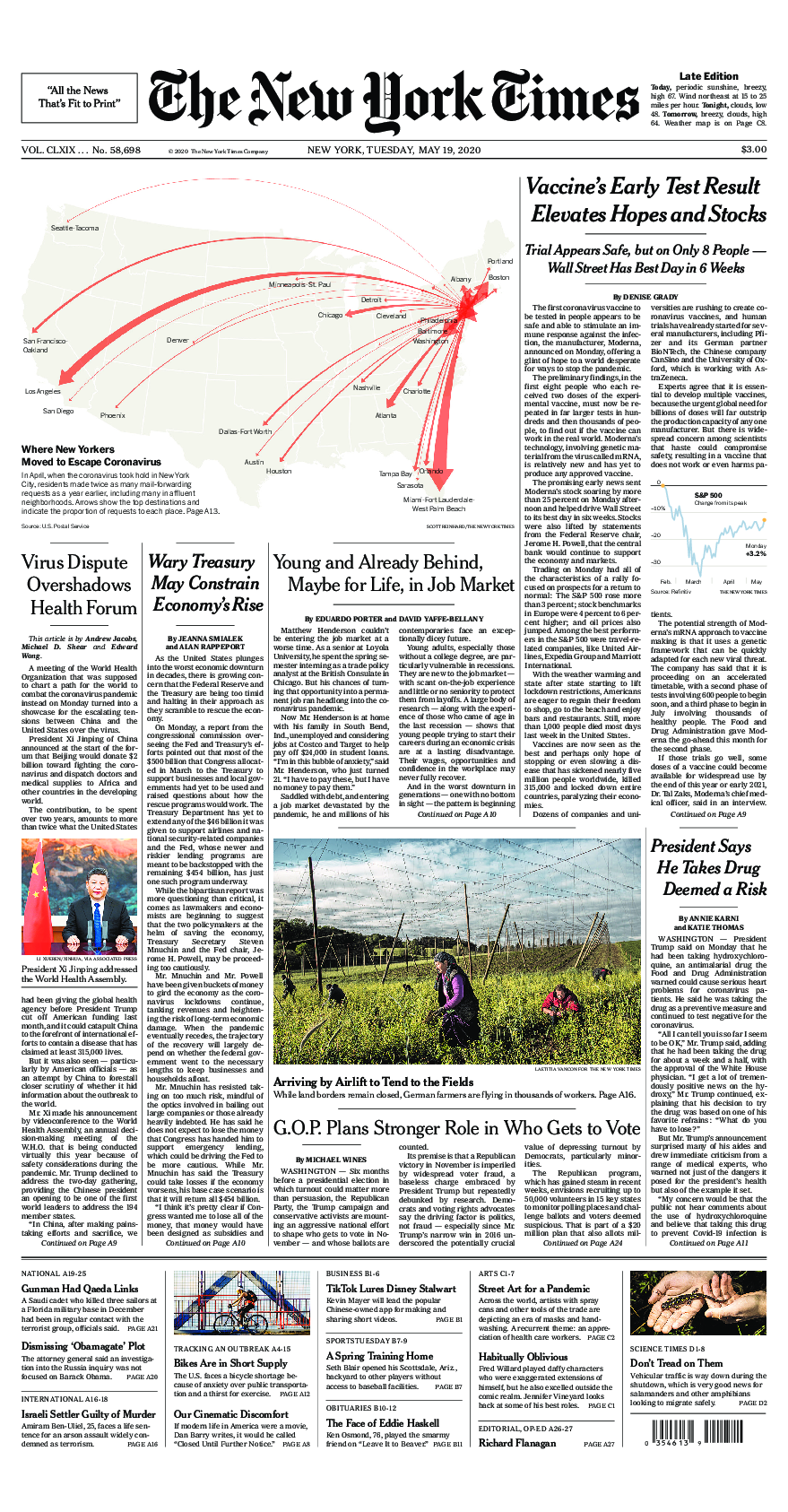 Prima-pagina-New-York-Times-del-2020-05-19