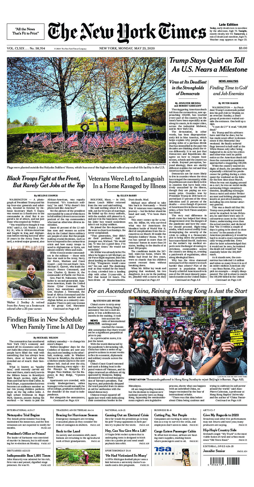 Prima-pagina-New-York-Times-del-2020-05-25