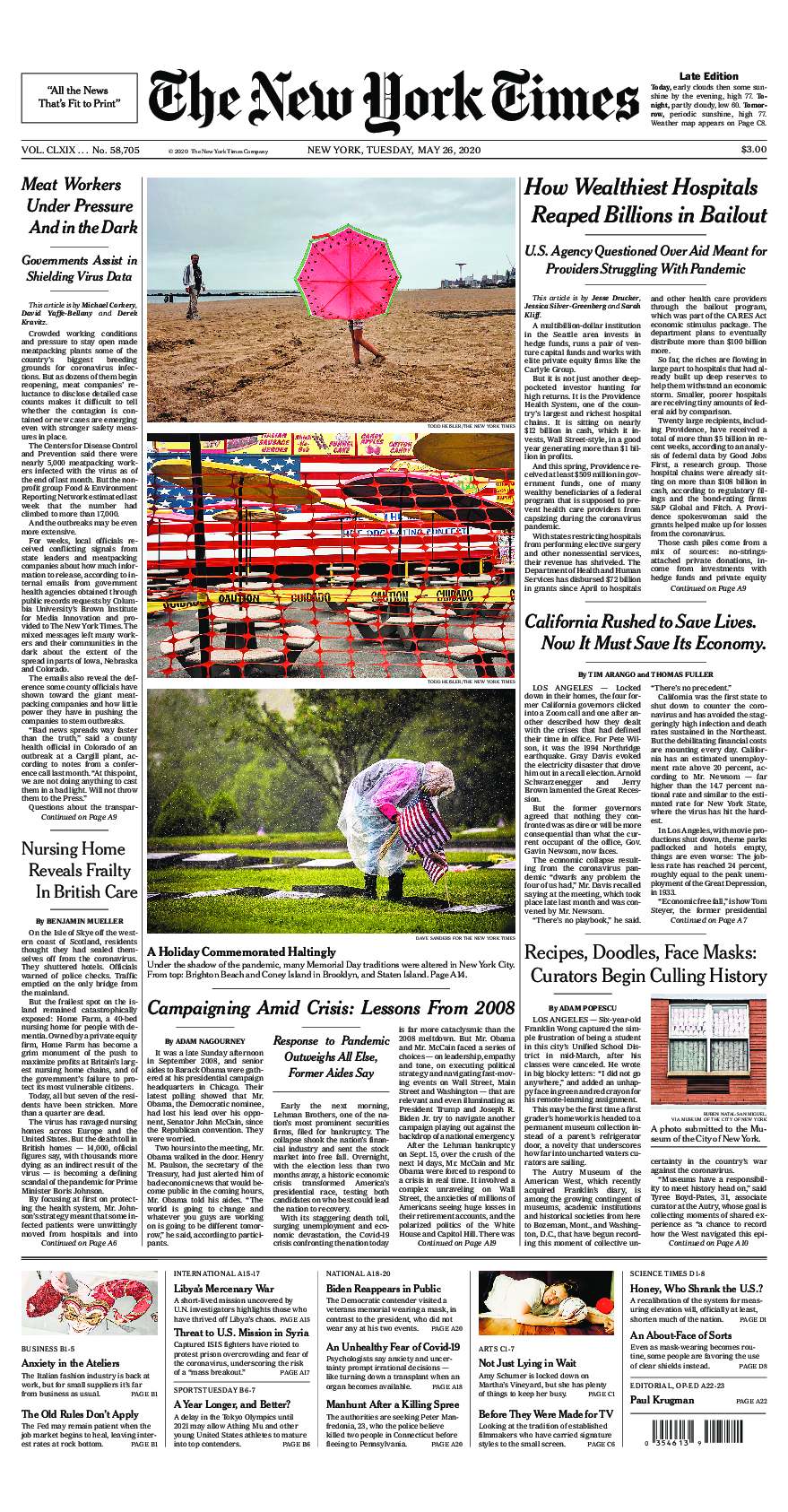 Prima-pagina-New-York-Times-del-2020-05-26