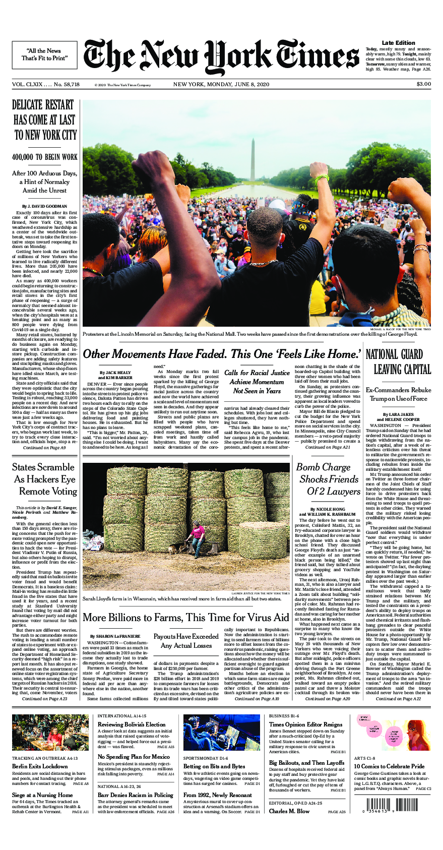 Prima-pagina-New-York-Times-del-2020-06-08