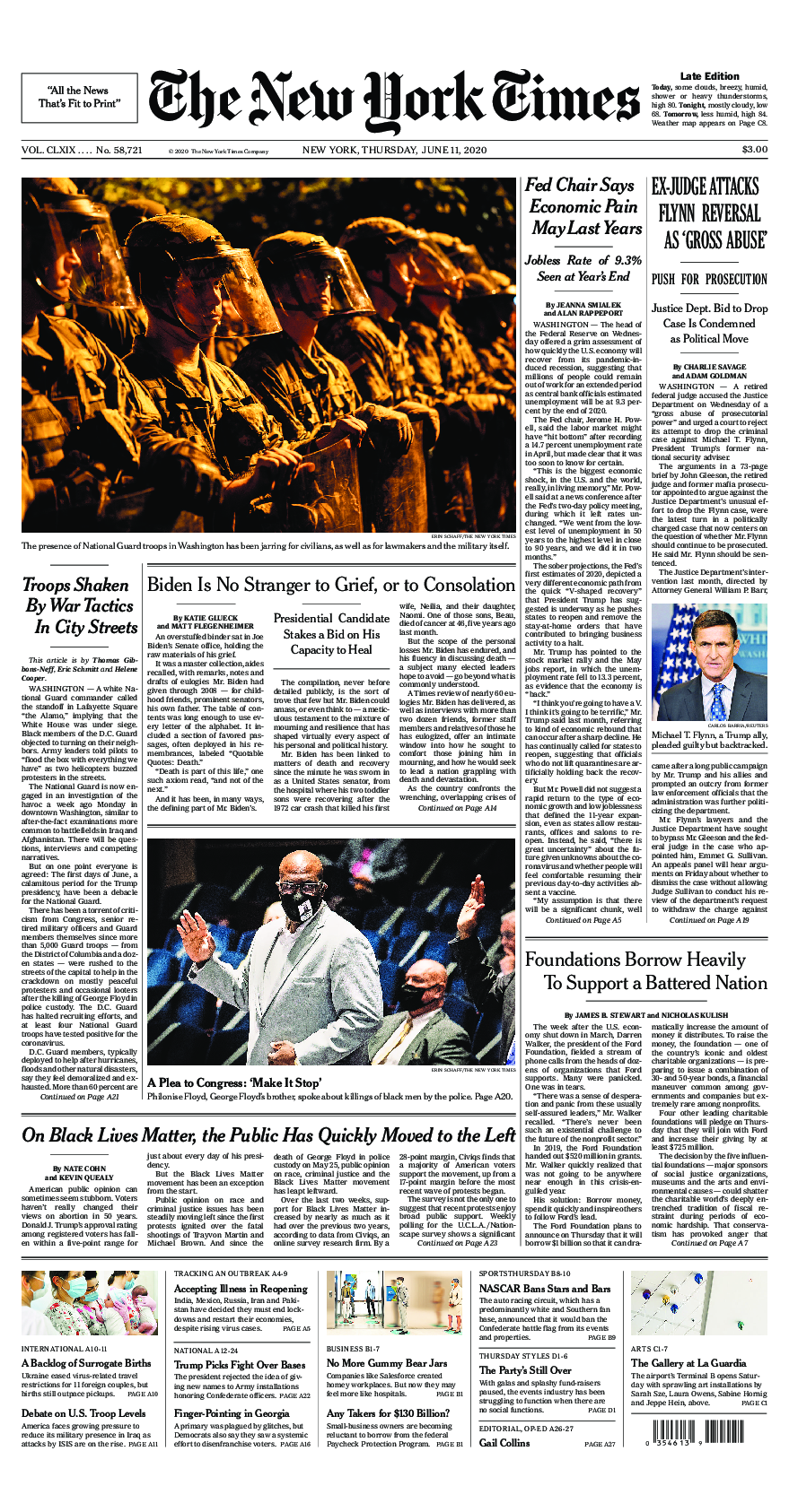 Prima-pagina-New-York-Times-del-2020-06-11