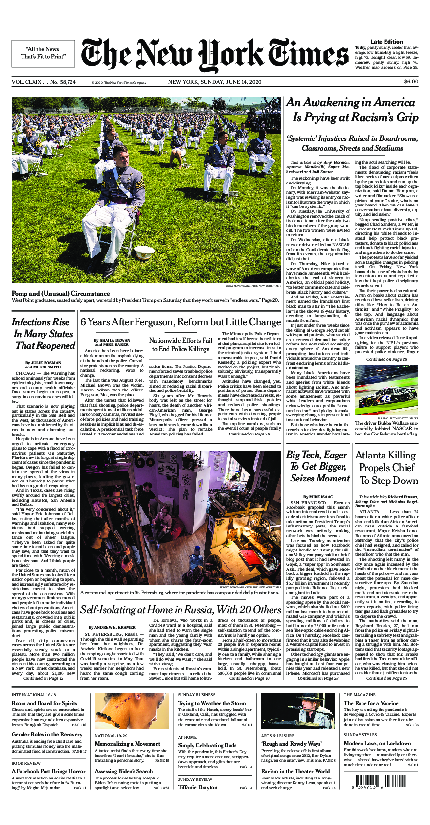 Prima-pagina-New-York-Times-del-2020-06-14