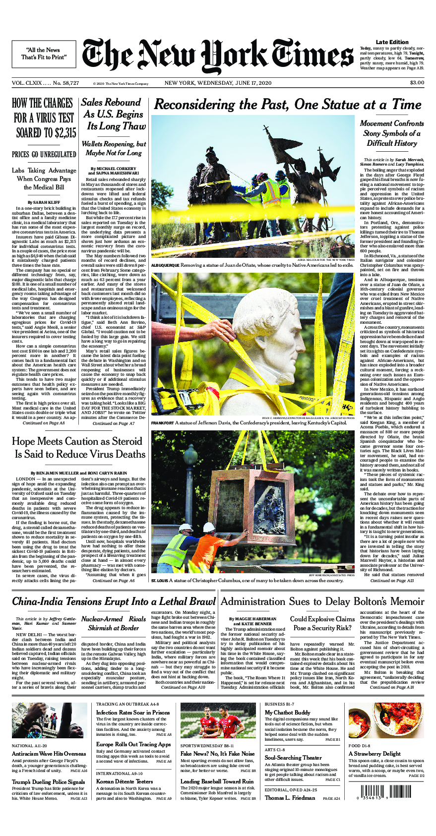 Prima-pagina-New-York-Times-del-2020-06-17