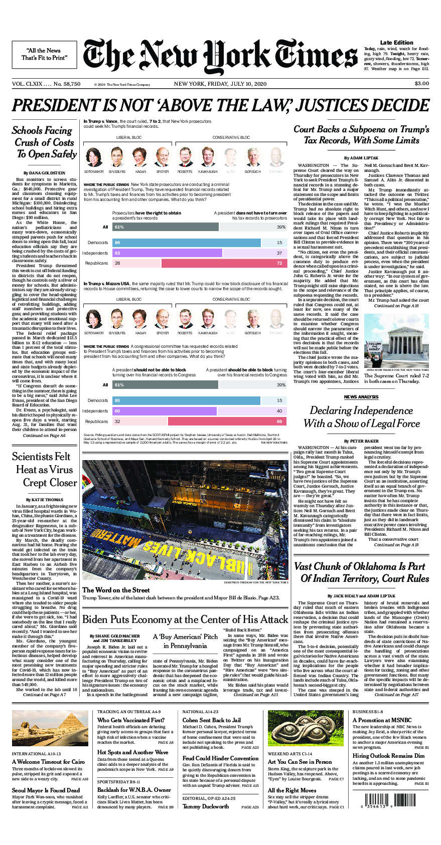 Prima-pagina-New-York-Times-del-2020-07-10