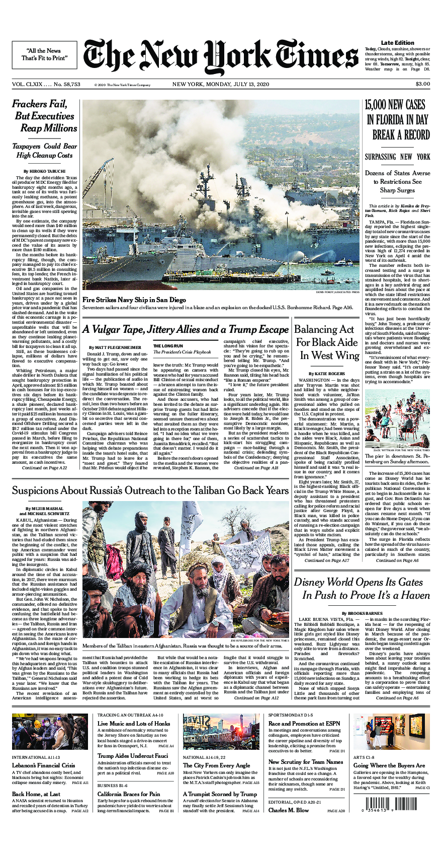 Prima-pagina-New-York-Times-del-2020-07-13