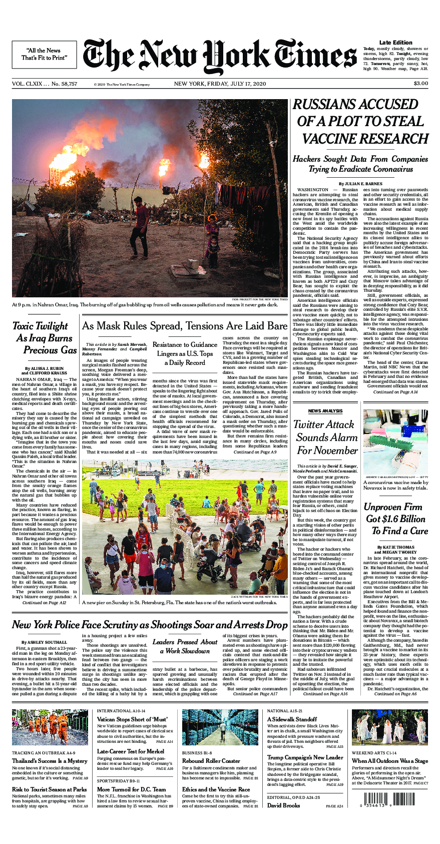 Prima-pagina-New-York-Times-del-2020-07-17