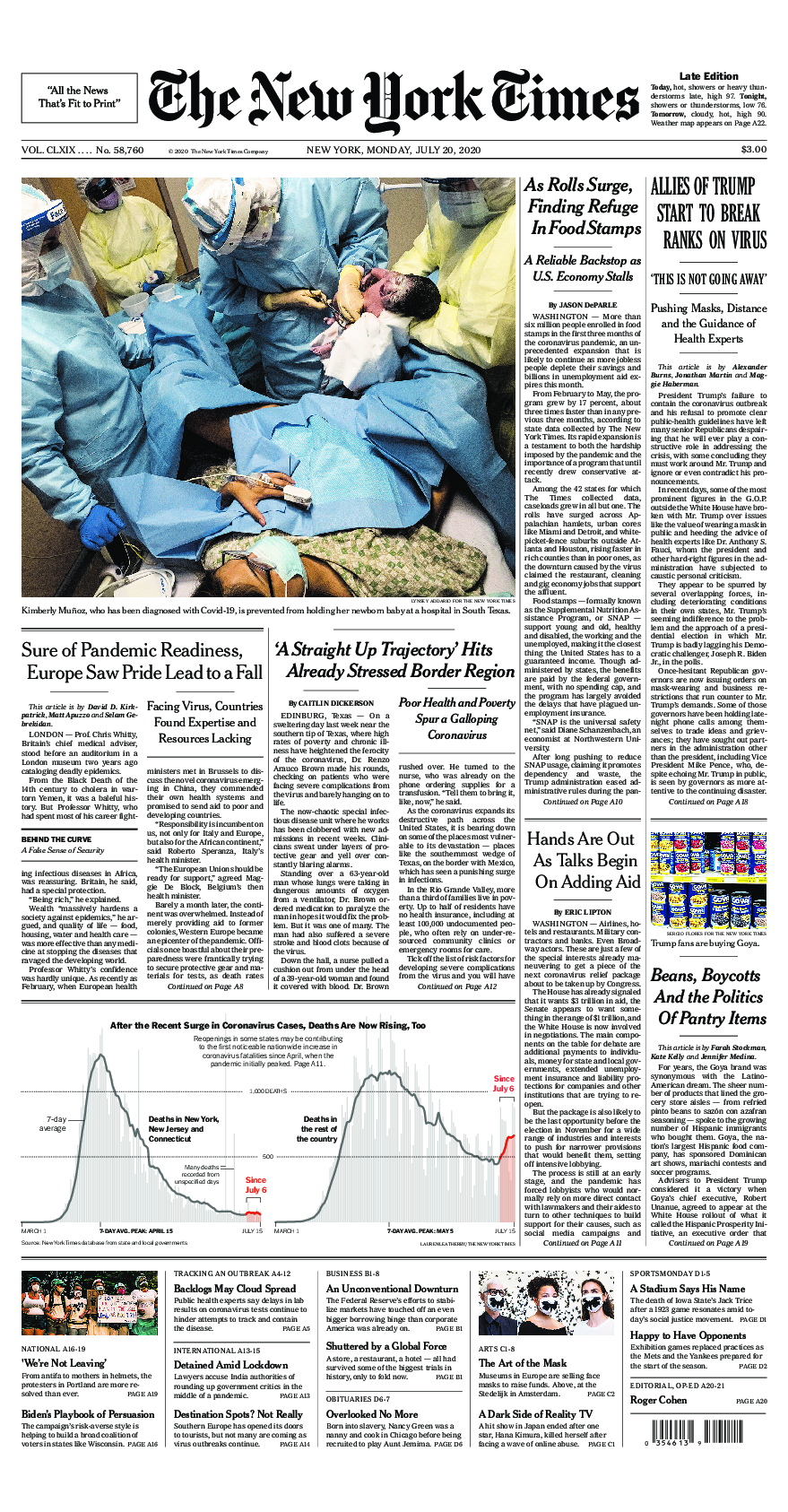 Prima-pagina-New-York-Times-del-2020-07-20