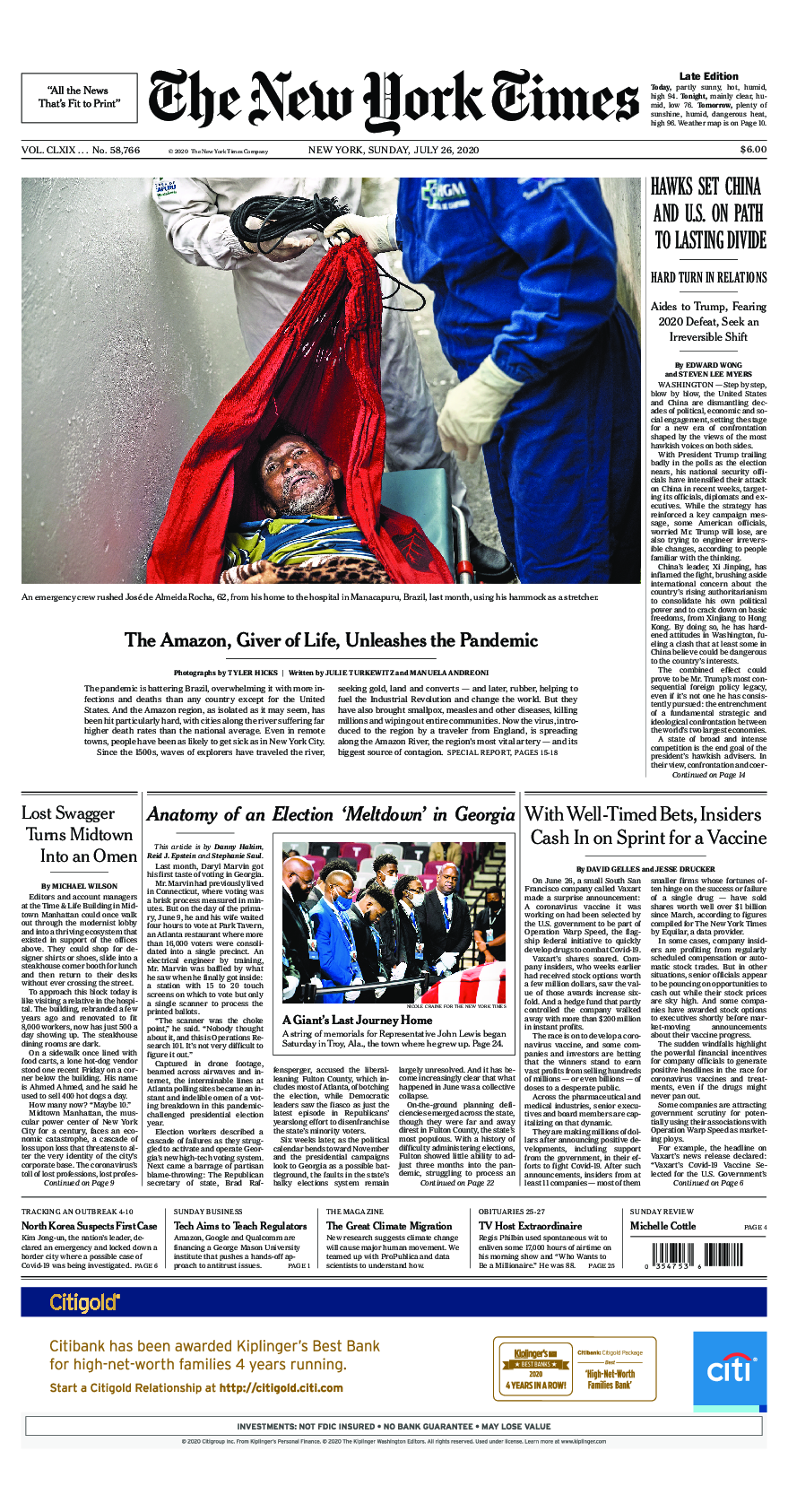 Prima-pagina-New-York-Times-del-2020-07-26