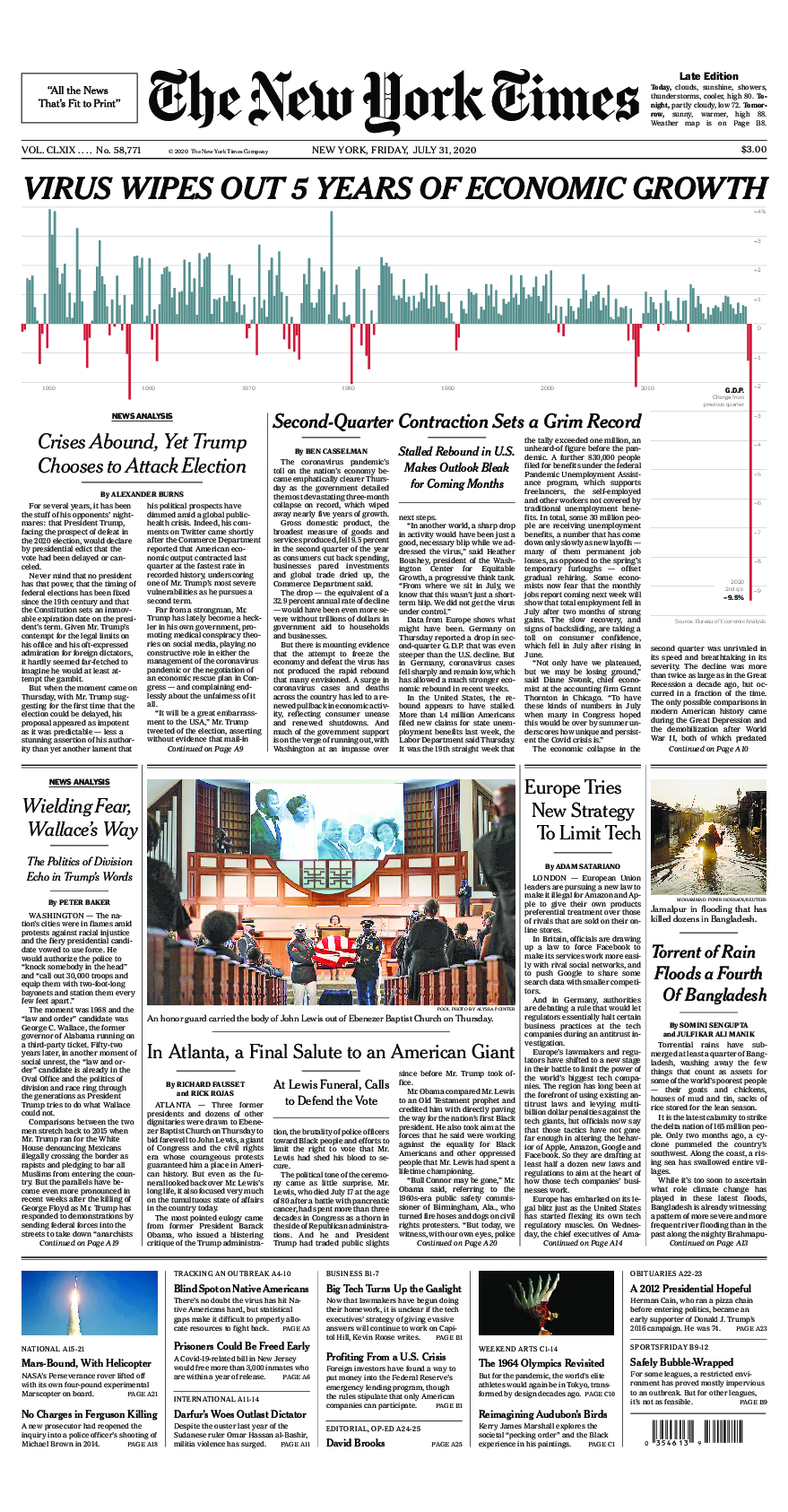 Prima-pagina-New-York-Times-del-2020-07-31