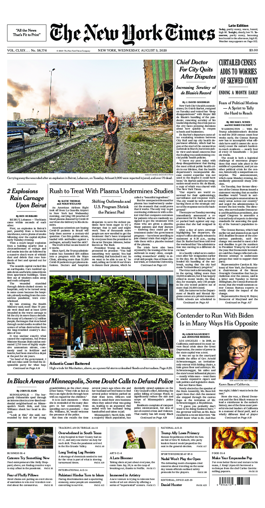 Prima-pagina-New-York-Times-del-2020-08-05