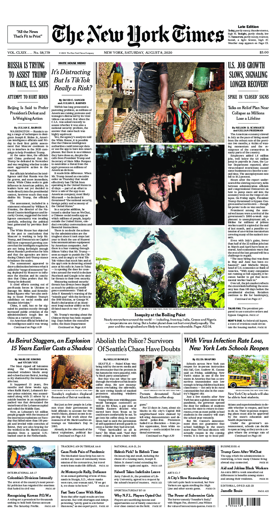 Prima-pagina-New-York-Times-del-2020-08-08