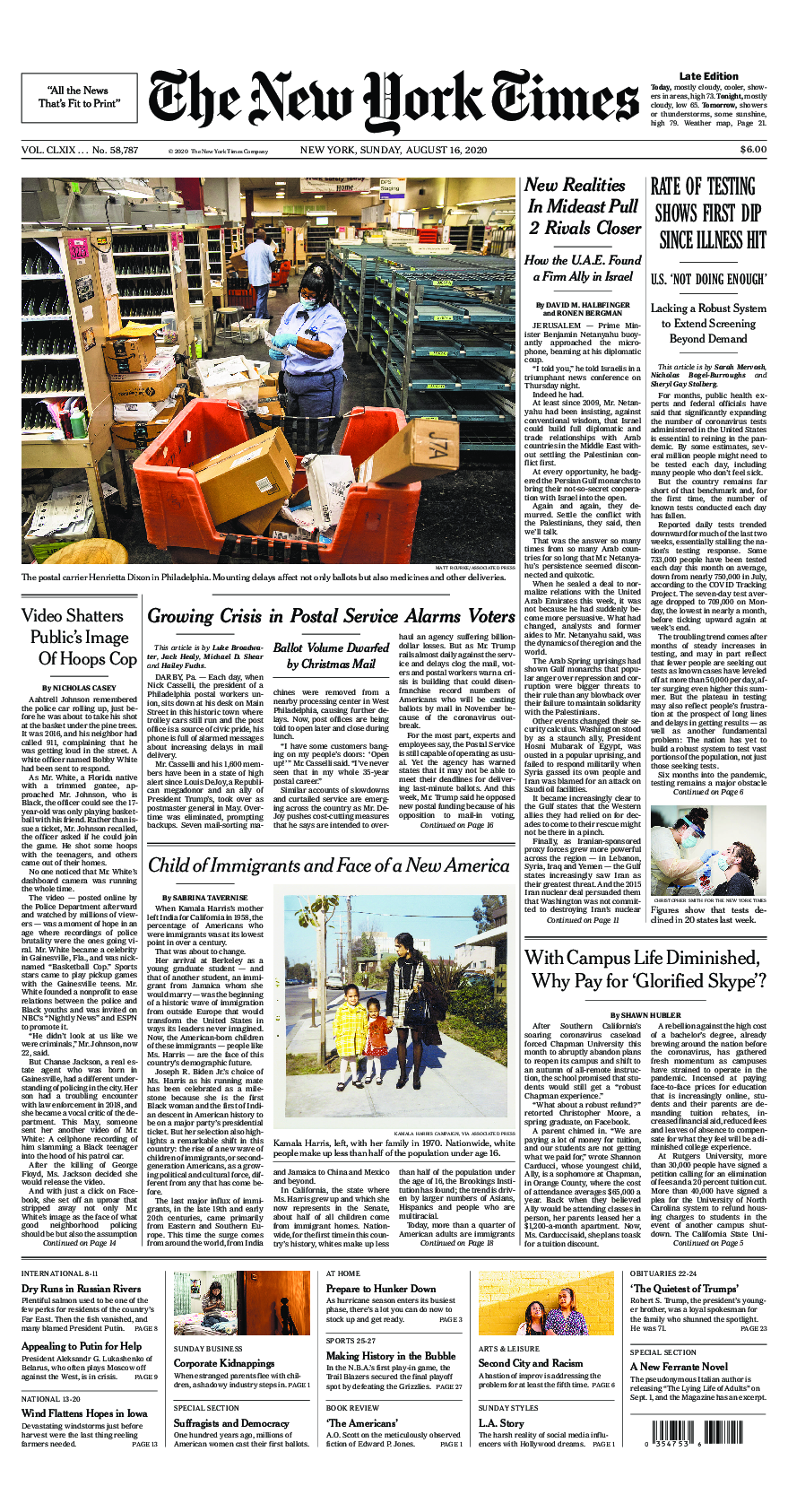 Prima-pagina-New-York-Times-del-2020-08-16