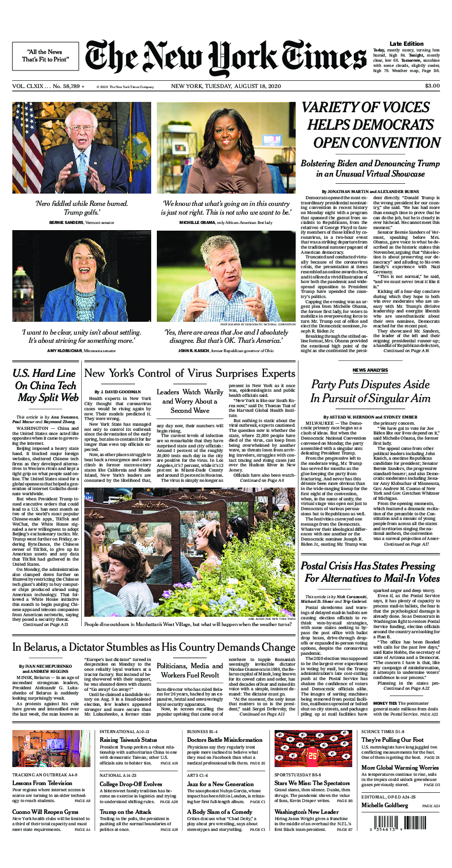 Prima-pagina-New-York-Times-del-2020-08-18