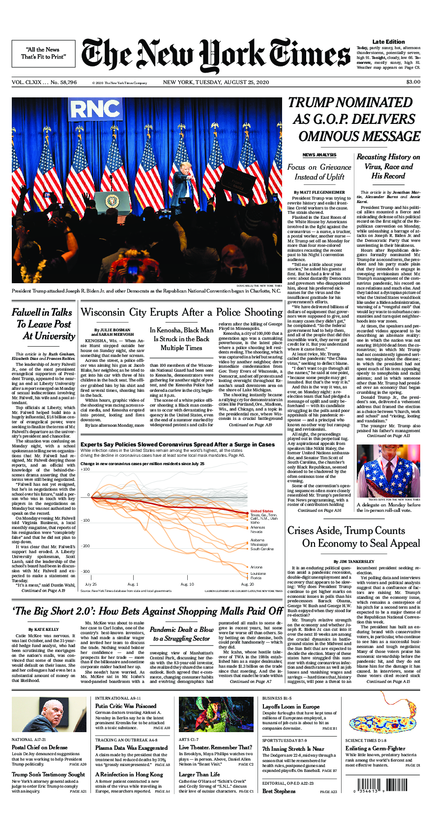 Prima-pagina-New-York-Times-del-2020-08-25