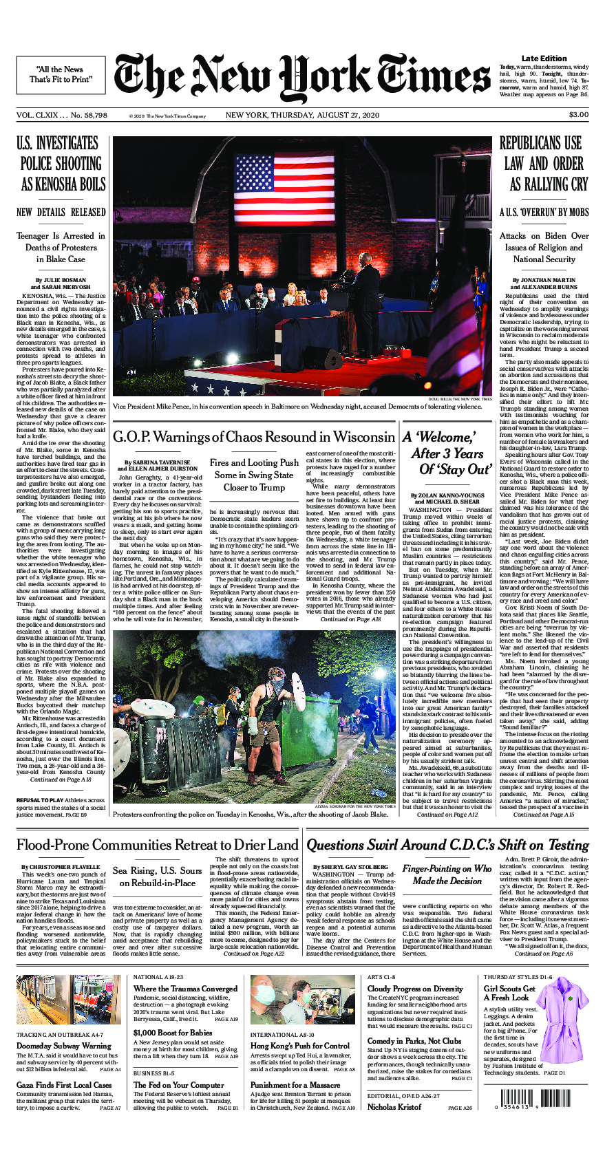 Prima-pagina-New-York-Times-del-2020-08-27