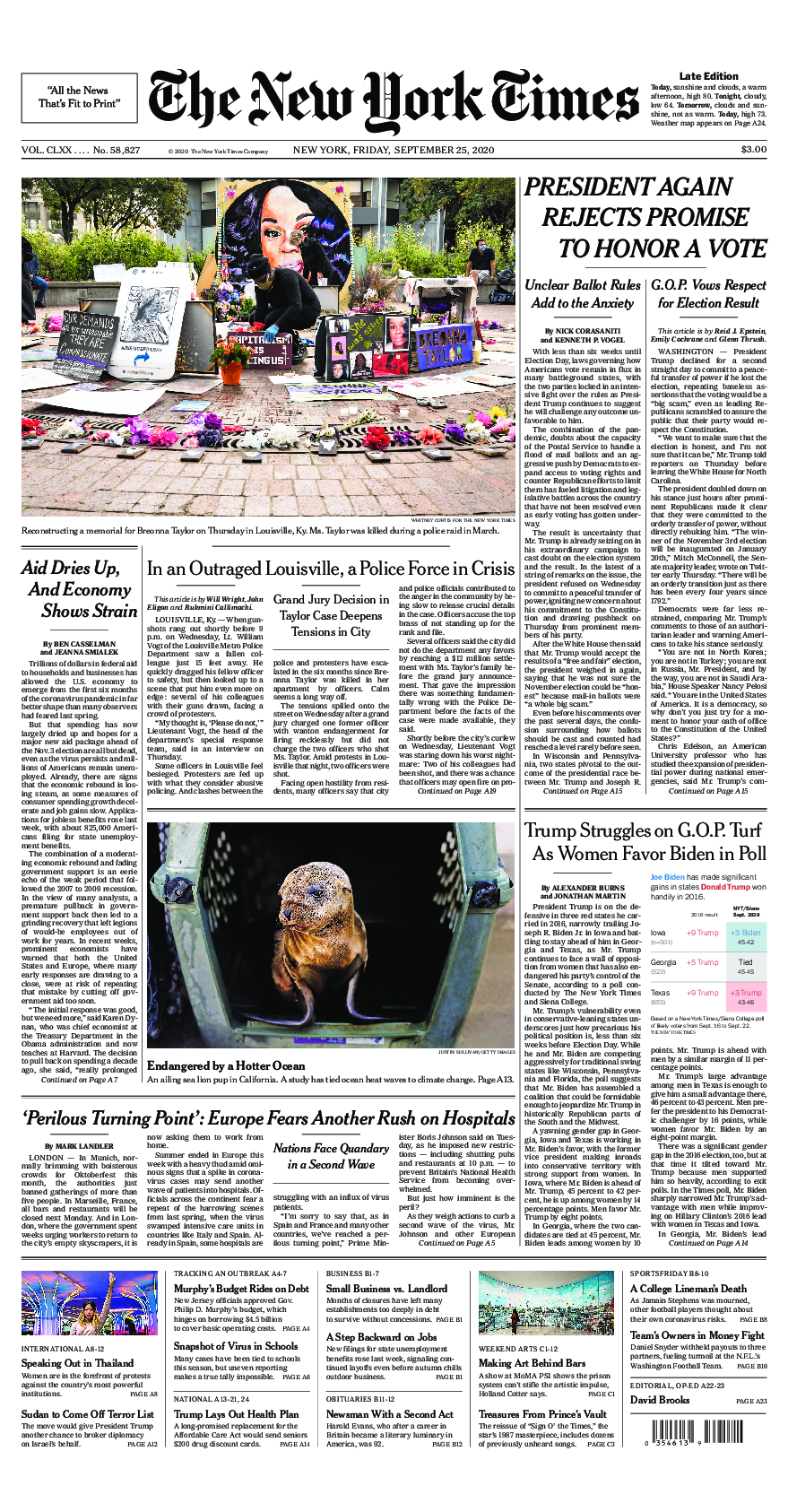 Prima-pagina-New-York-Times-del-2020-09-25