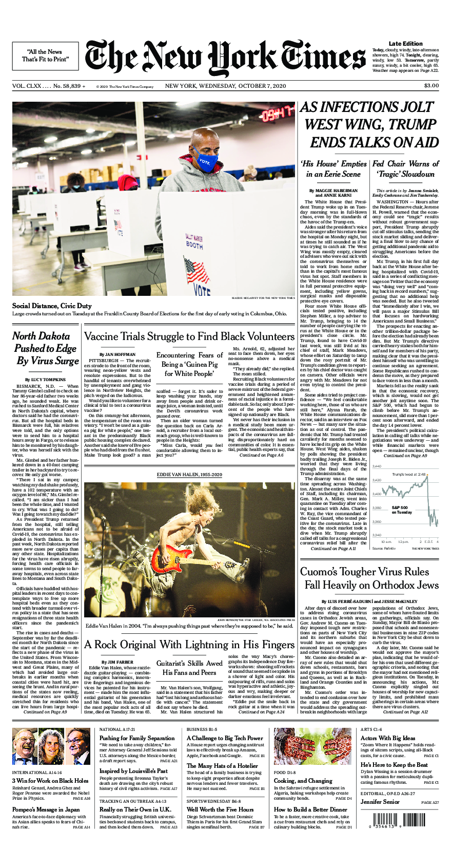 Prima-pagina-New-York-Times-del-2020-10-07