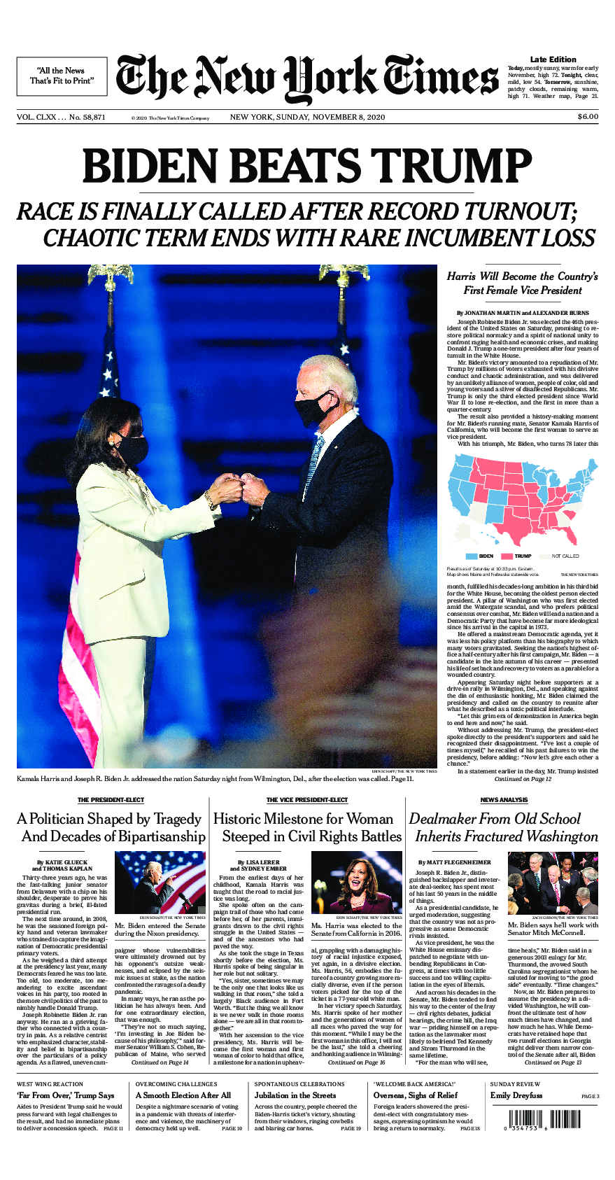 Prima-pagina-New-York-Times-del-2020-11-08