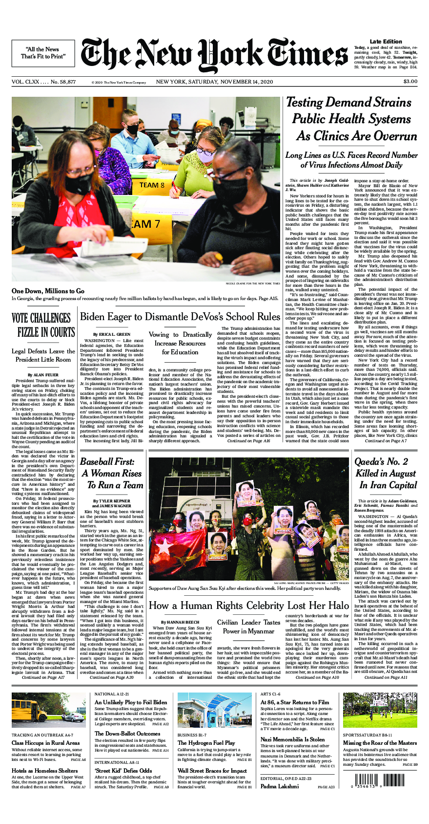 Prima-pagina-New-York-Times-del-2020-11-14